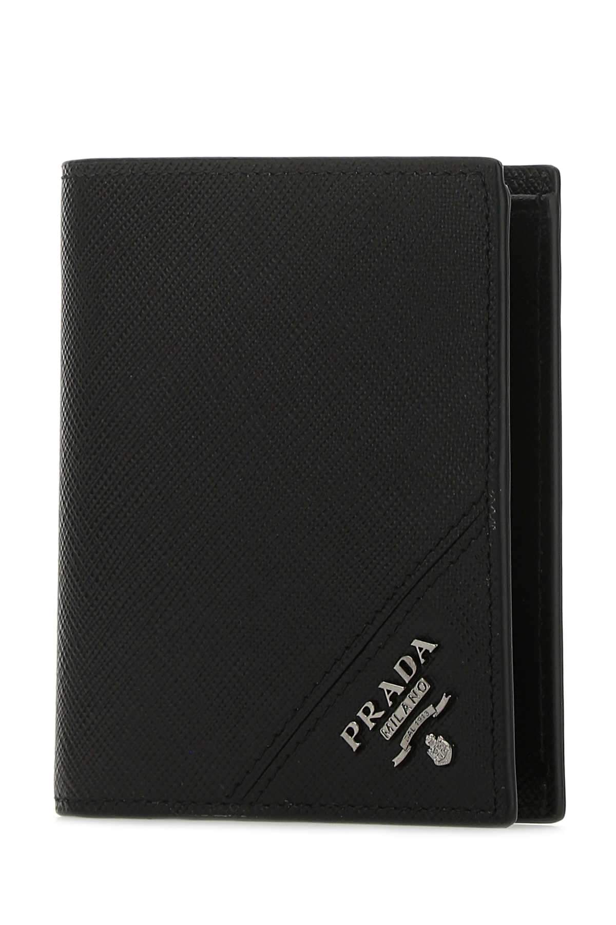 Prada Men Black Leather Wallet PRADA