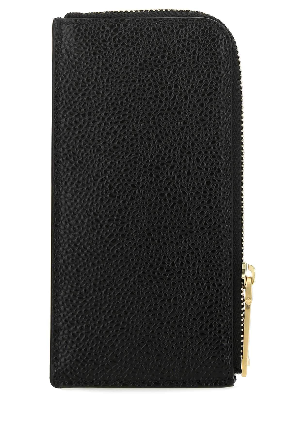 Thom Browne Women Black Leather Coin Purse THOM BROWNE