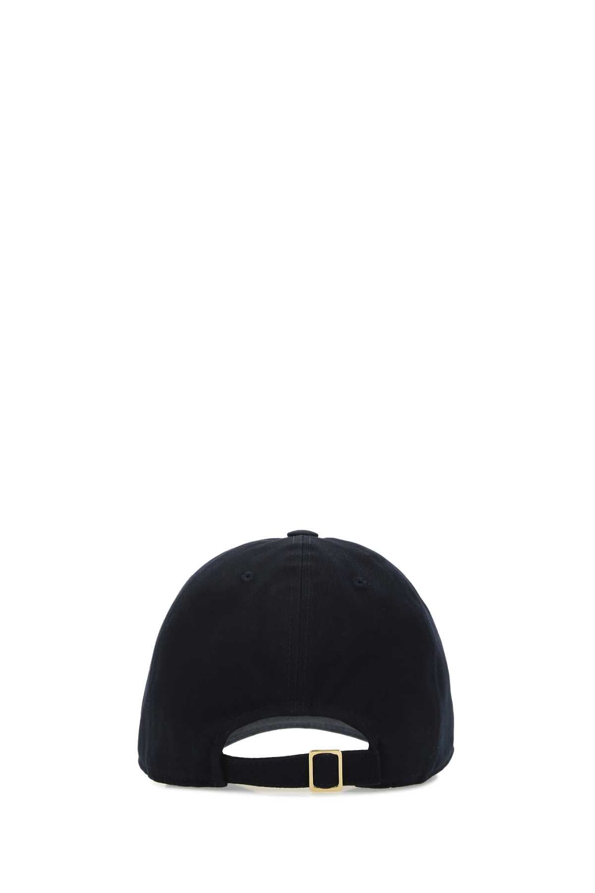 Thom Browne Men Midnight Blue Cotton Baseball Cap THOM BROWNE