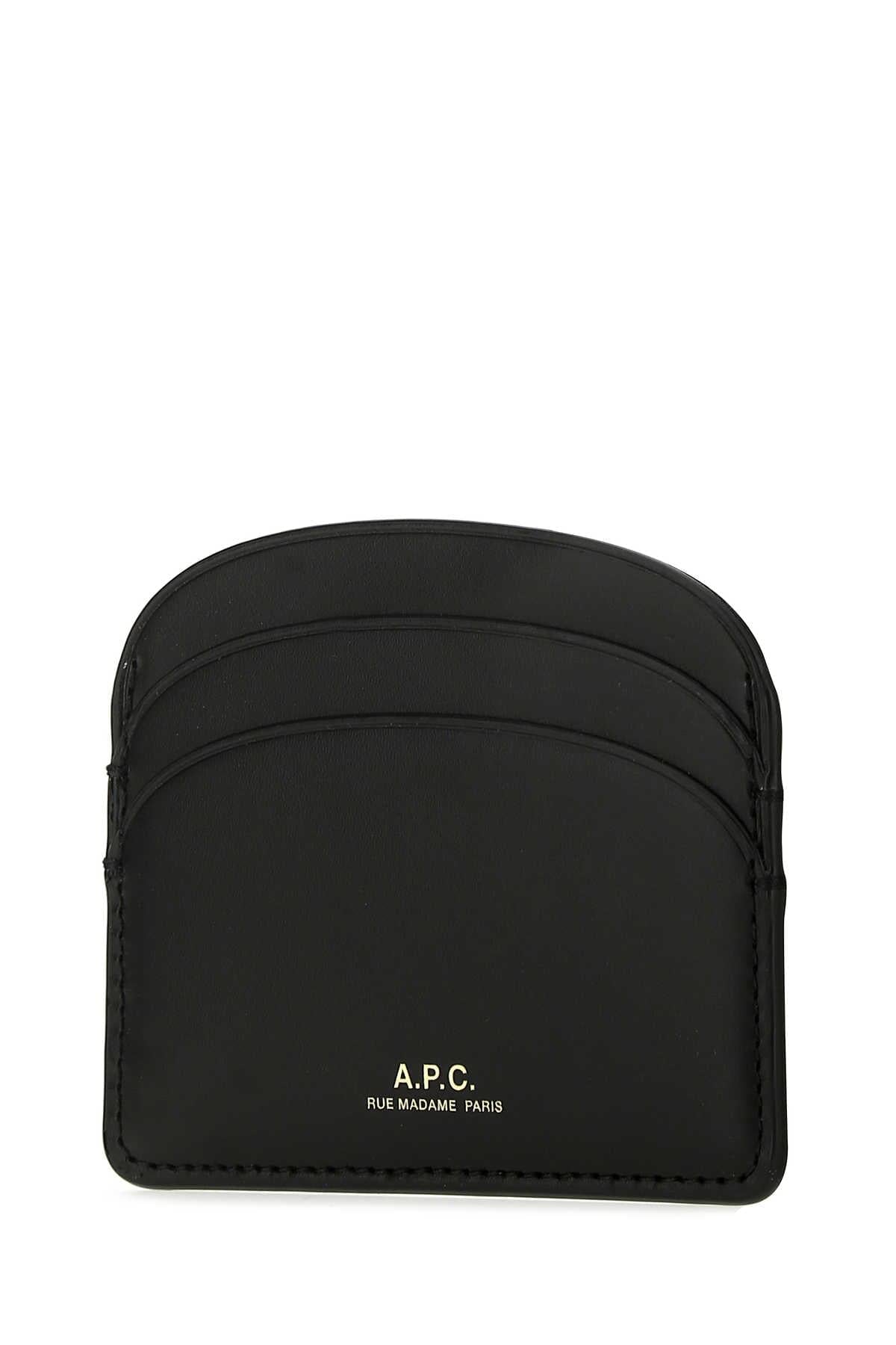 A.P.C. Women Black Leather Card Holder A.P.C.