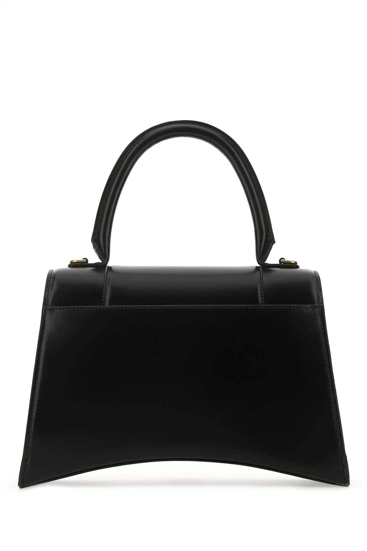 Balenciaga Women Black Leather Medium Hourglass Handbag BALENCIAGA