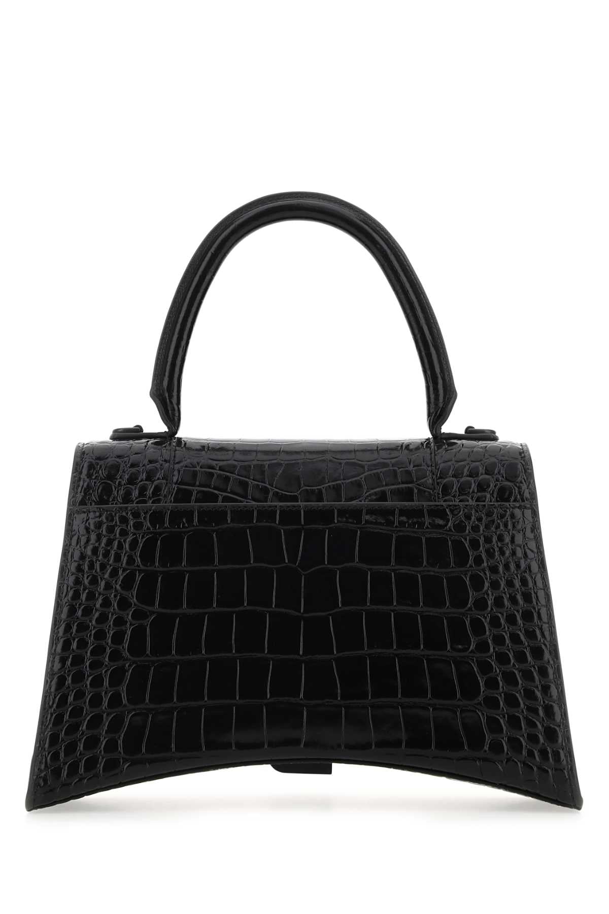 Balenciaga Women Black Leather Hourglass Handbag BALENCIAGA