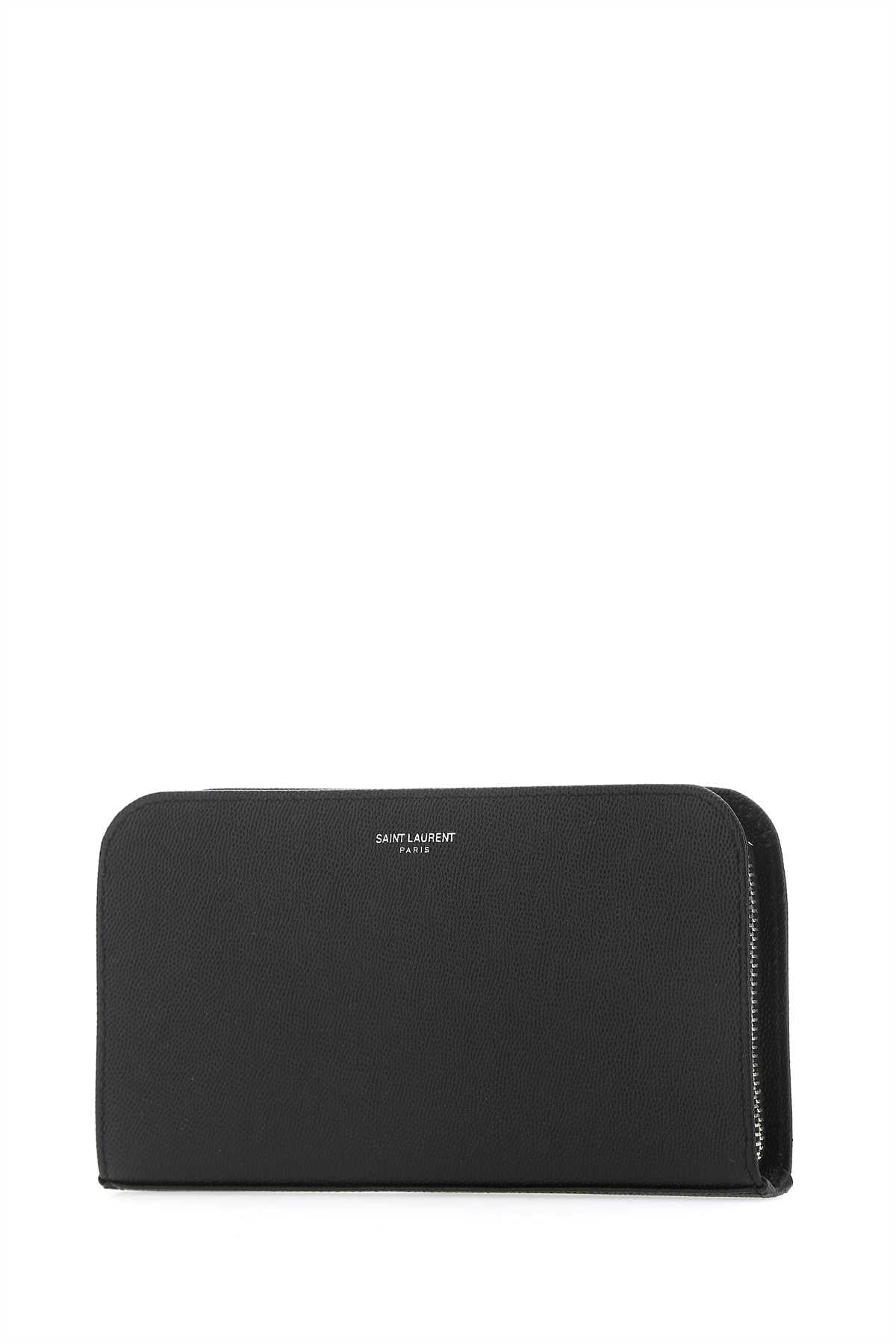 Saint Laurent Men Black Leather Wallet SAINT LAURENT