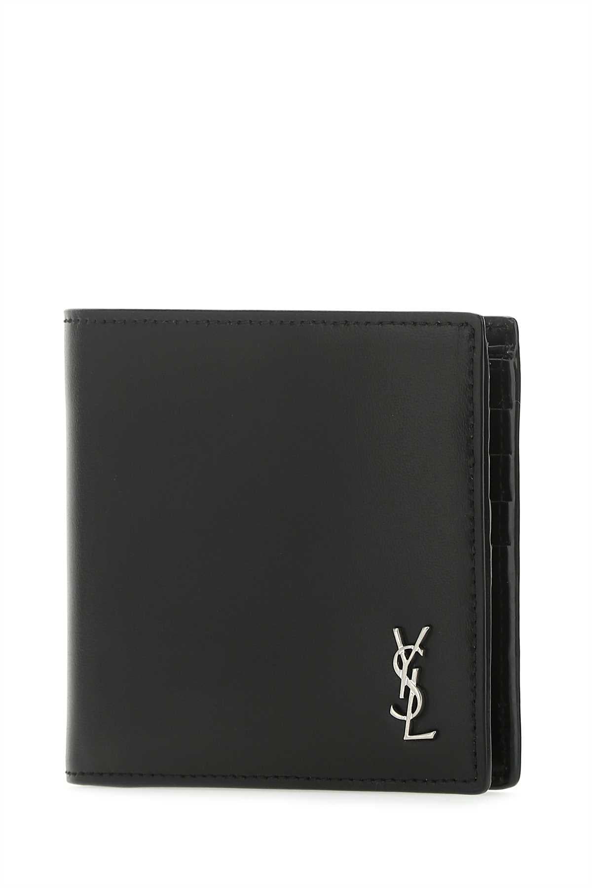 Saint Laurent Men Black Leather Wallet SAINT LAURENT