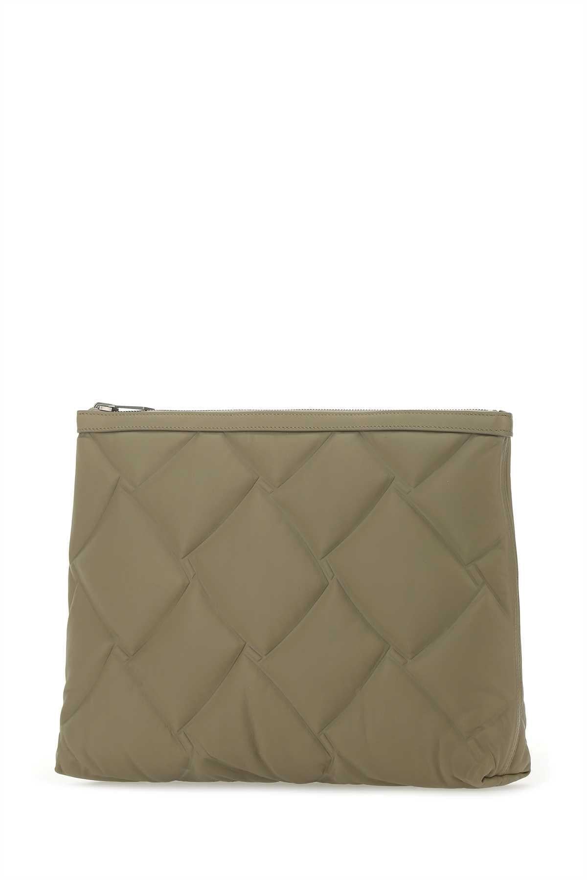 Bottega Veneta Men Khaki Leather Reversible Document Case BOTTEGA VENETA