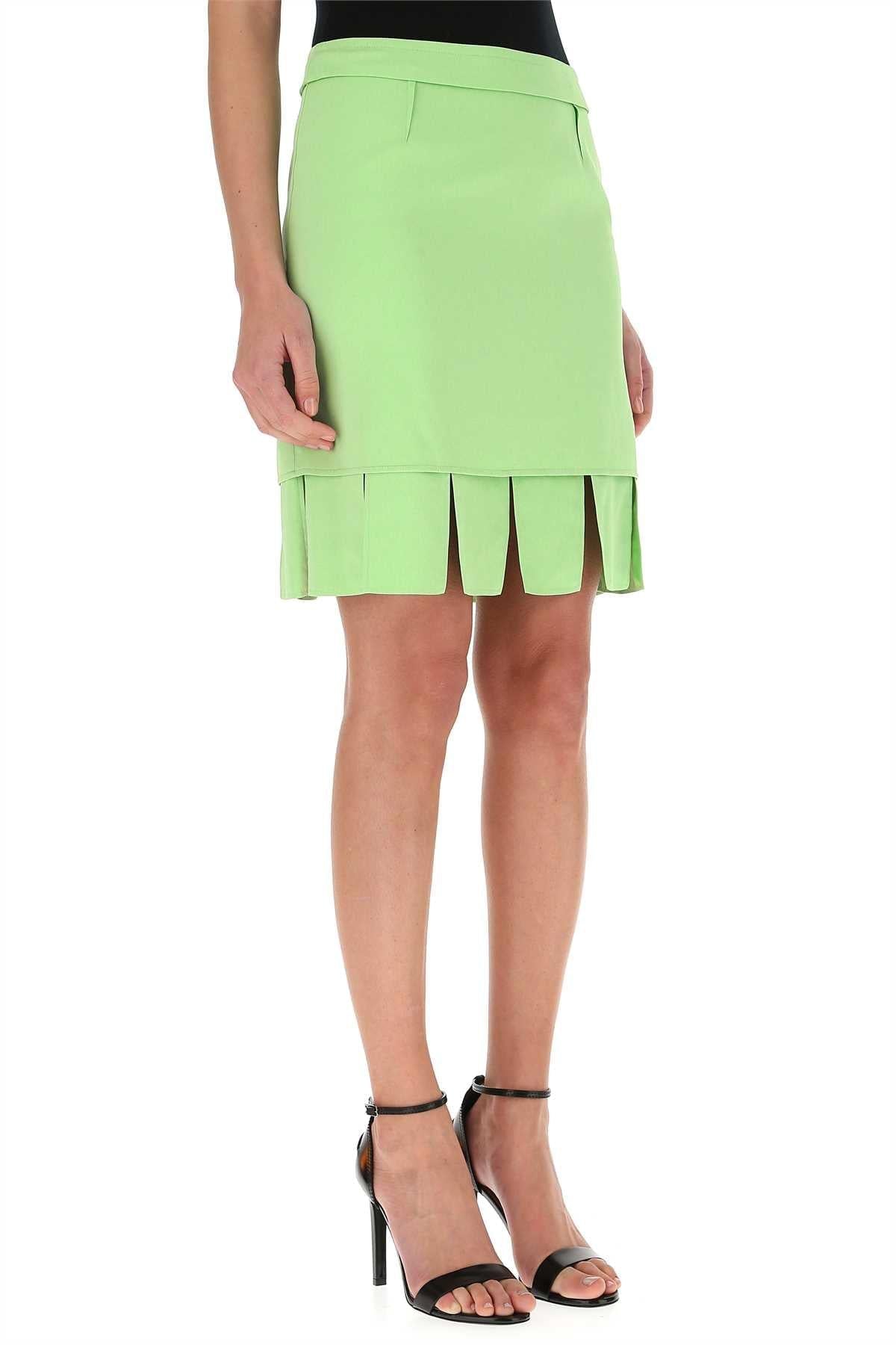 Bottega Veneta Women Pastel Green Stretch Viscose Miniskirt BOTTEGA VENETA