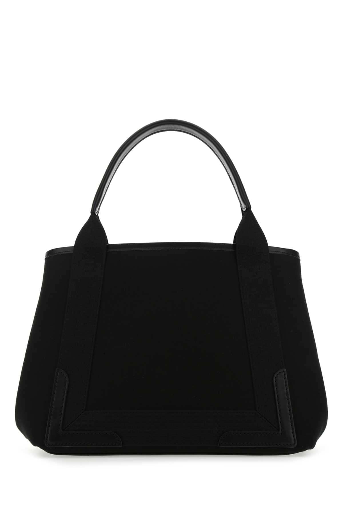 Balenciaga Women Black Canvas Small Cabas Navy Handbag BALENCIAGA