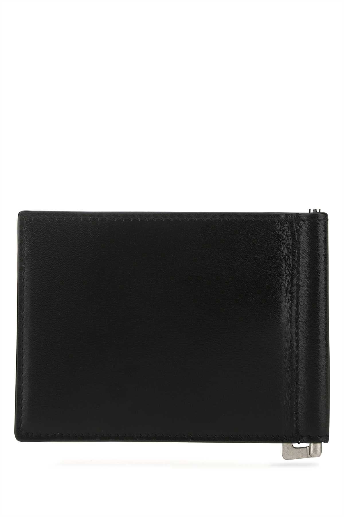 Saint Laurent Men Black Leather Card Holder SAINT LAURENT