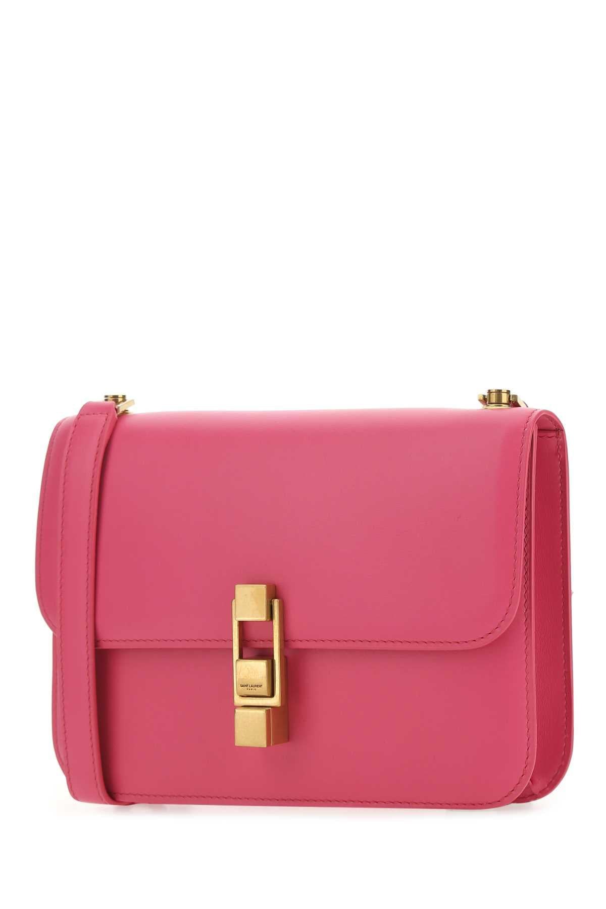 Saint Laurent Women Fuchsia Leather Le Carre Shoulder Bag SAINT LAURENT