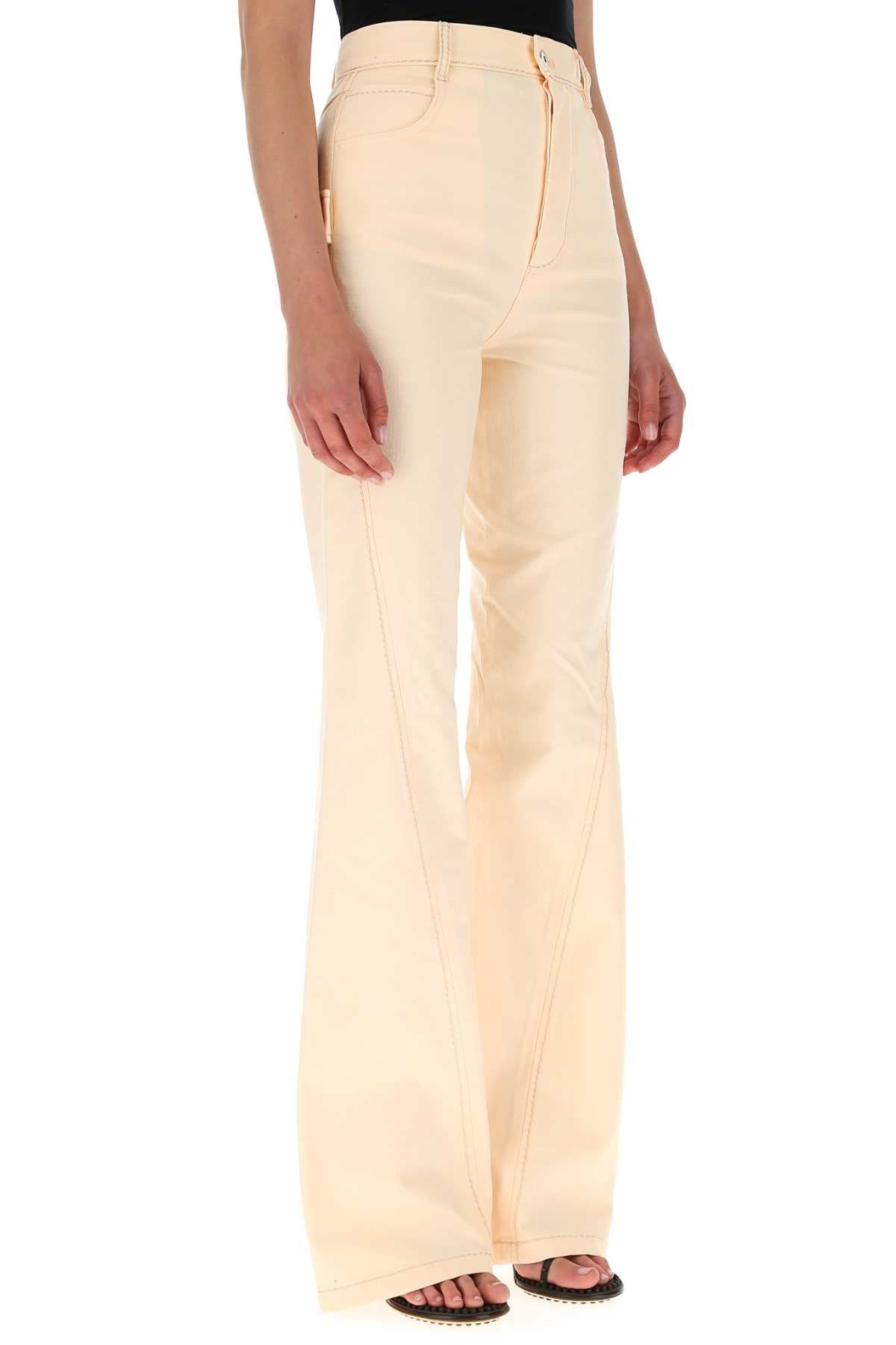 Bottega Veneta Women Peach Cotton Wide Leg Pant BOTTEGA VENETA