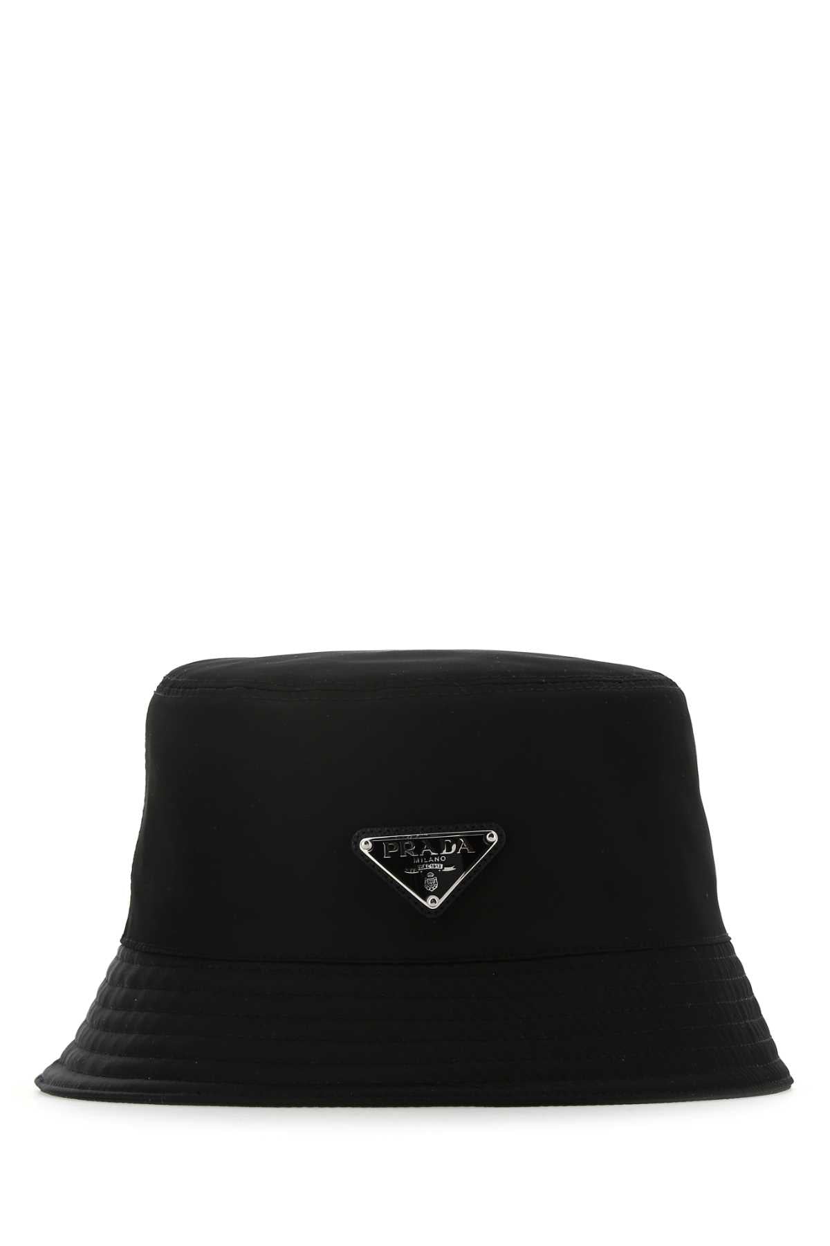 Prada Women Black Nylon Hat PRADA