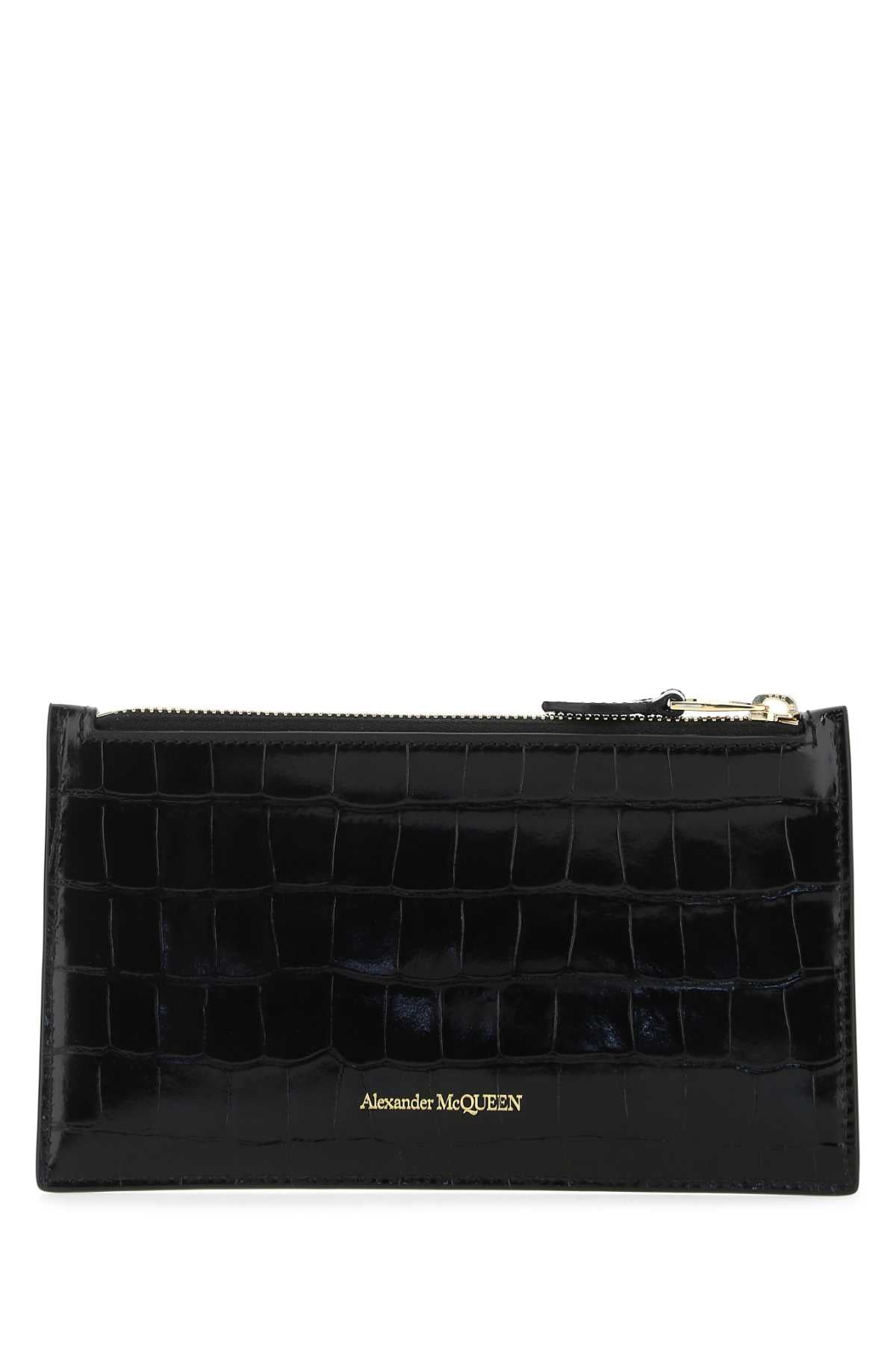 Alexander Mcqueen Women Black Leather Pouch ALEXANDER MCQUEEN