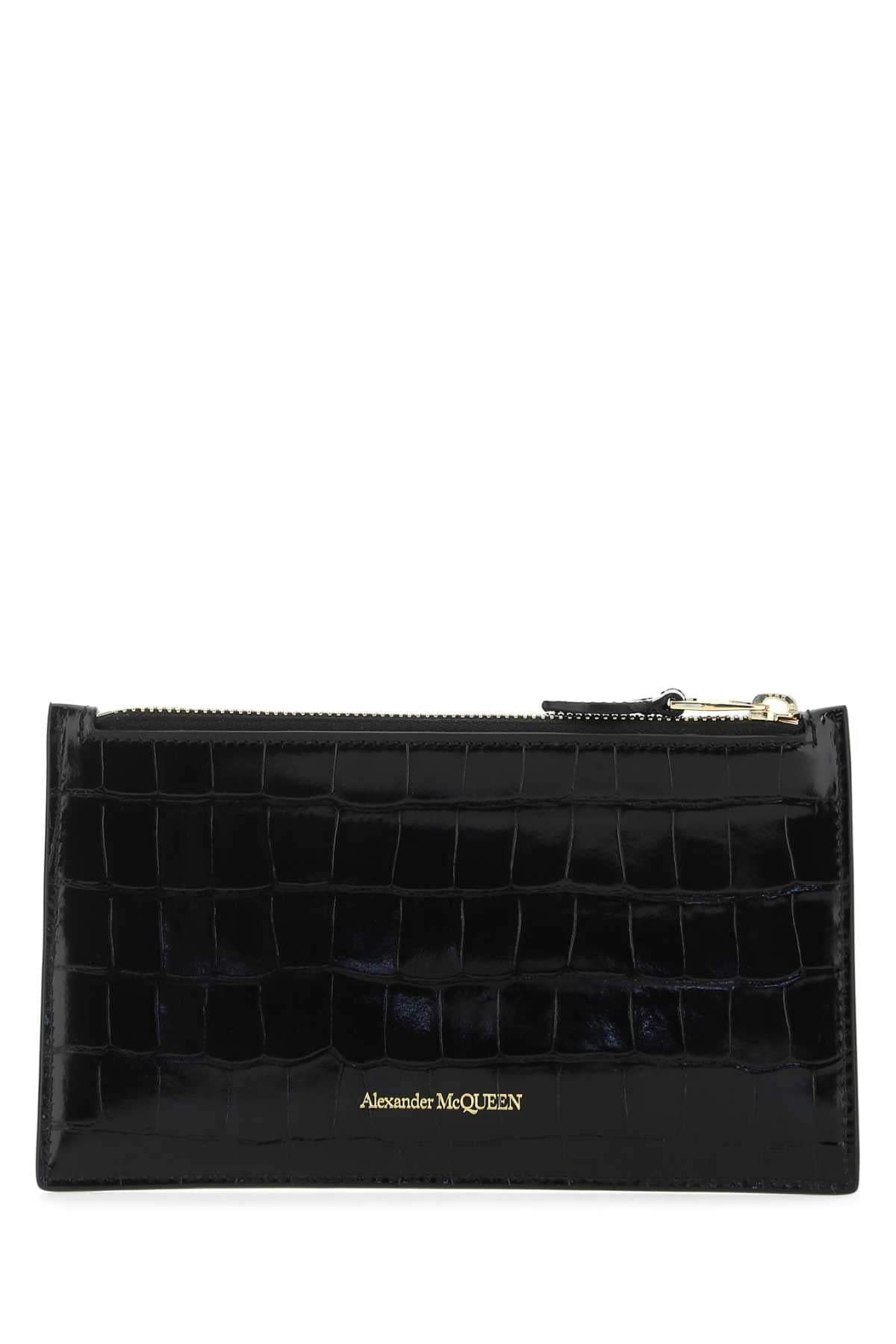 Alexander Mcqueen Women Black Leather Pouch ALEXANDER MCQUEEN
