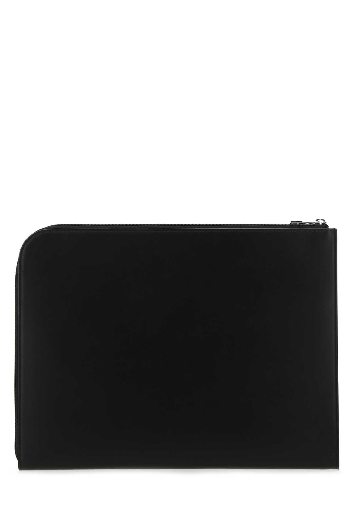 Alexander Mcqueen Men Black Leather Document Holder ALEXANDER MCQUEEN