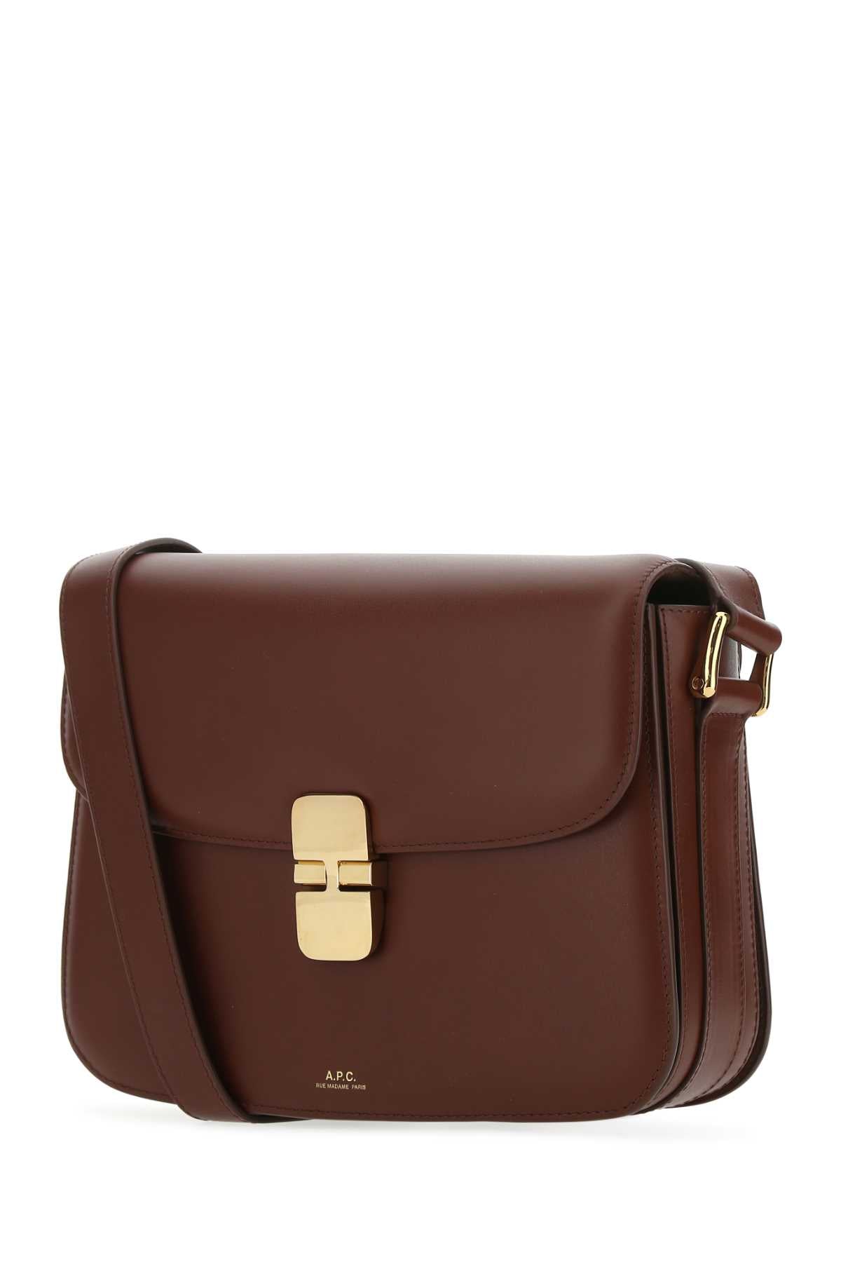 A.P.C. Women Bordeaux Leather Grace Crossbody Bag A.P.C.