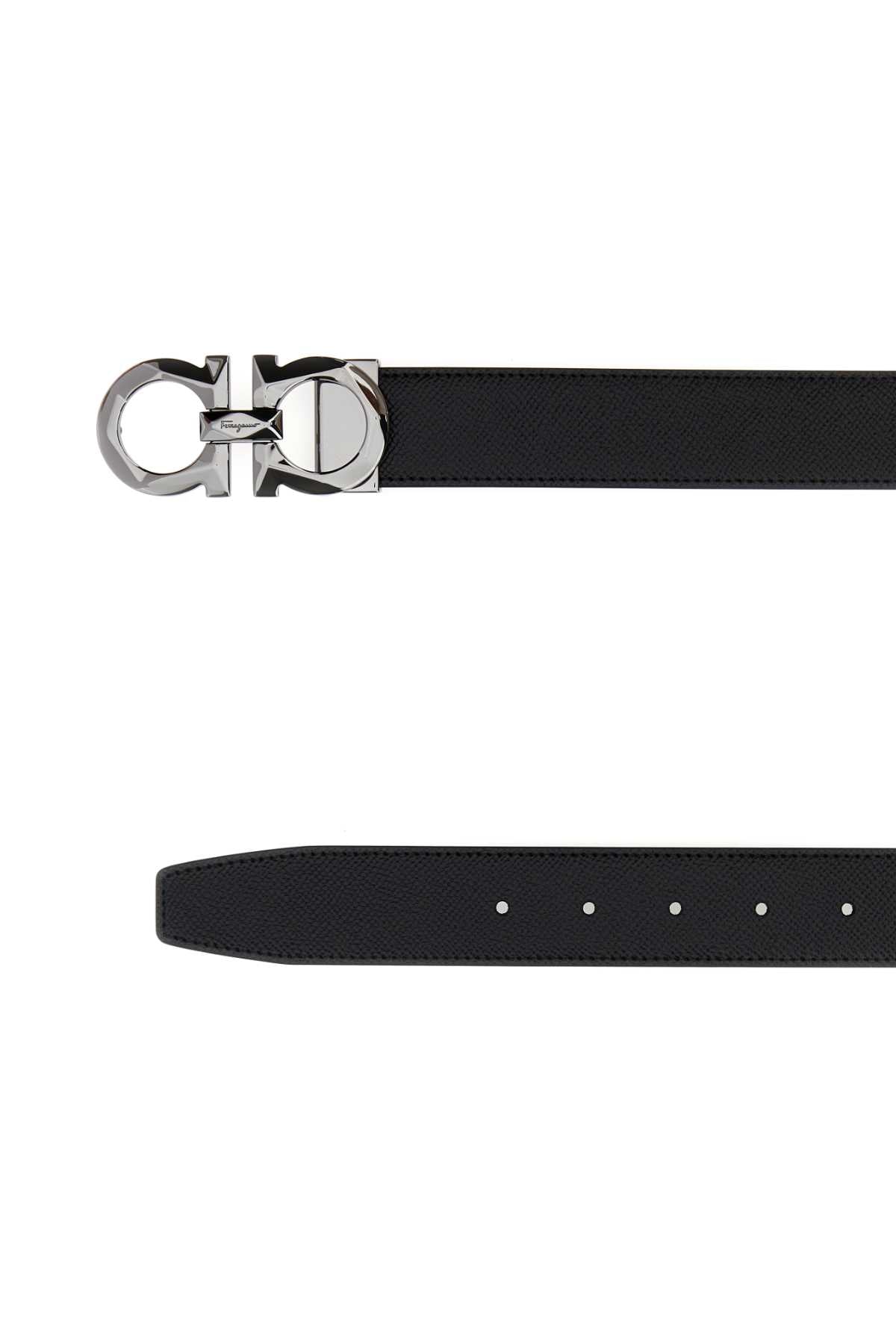 Salvatore Ferragamo Men Black Leather Belt FERRAGAMO