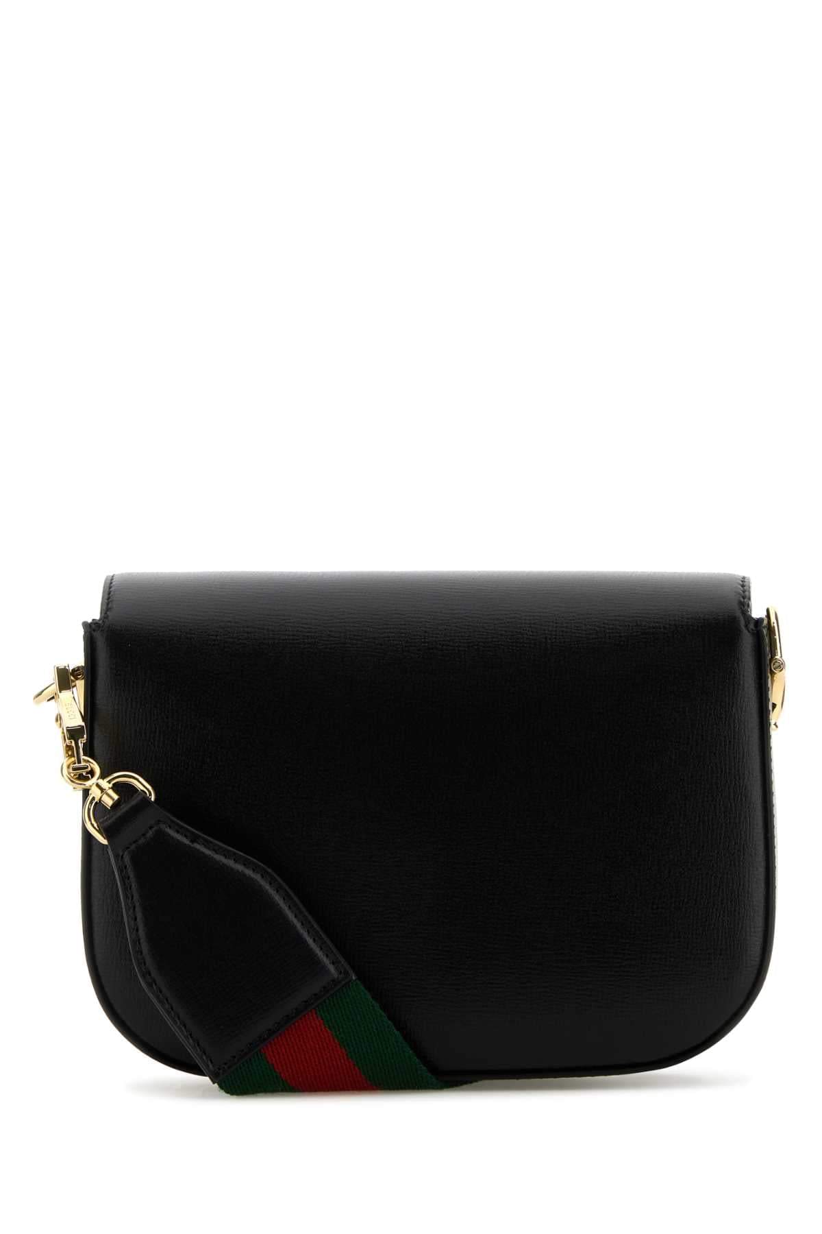 Gucci Women Black Leather Mini Horsebit 1955 Crossbody Bag GUCCI