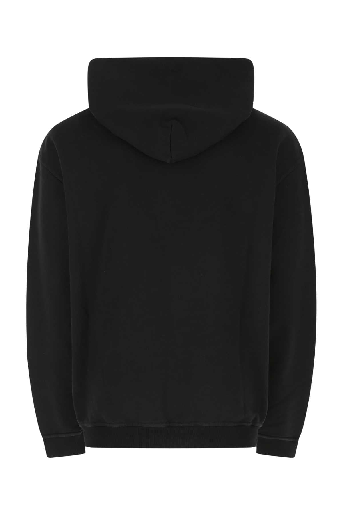 Maison Margiela Men Black Cotton Oversize Sweatshirt MAISON MARGIELA