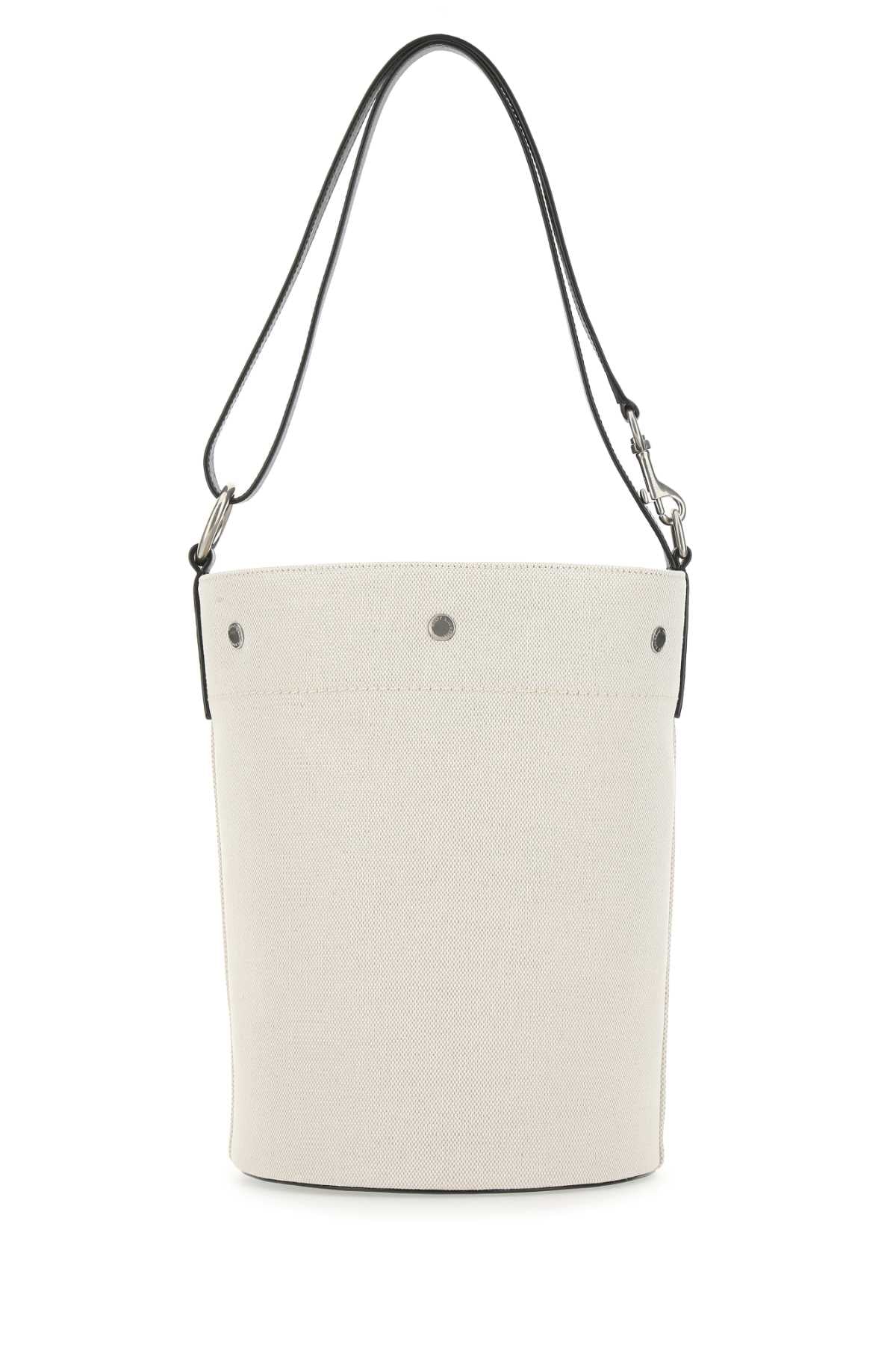 Saint Laurent Women Two-Tone Canvas And Leather Medium Rive Gauche Bucket Bag SAINT LAURENT