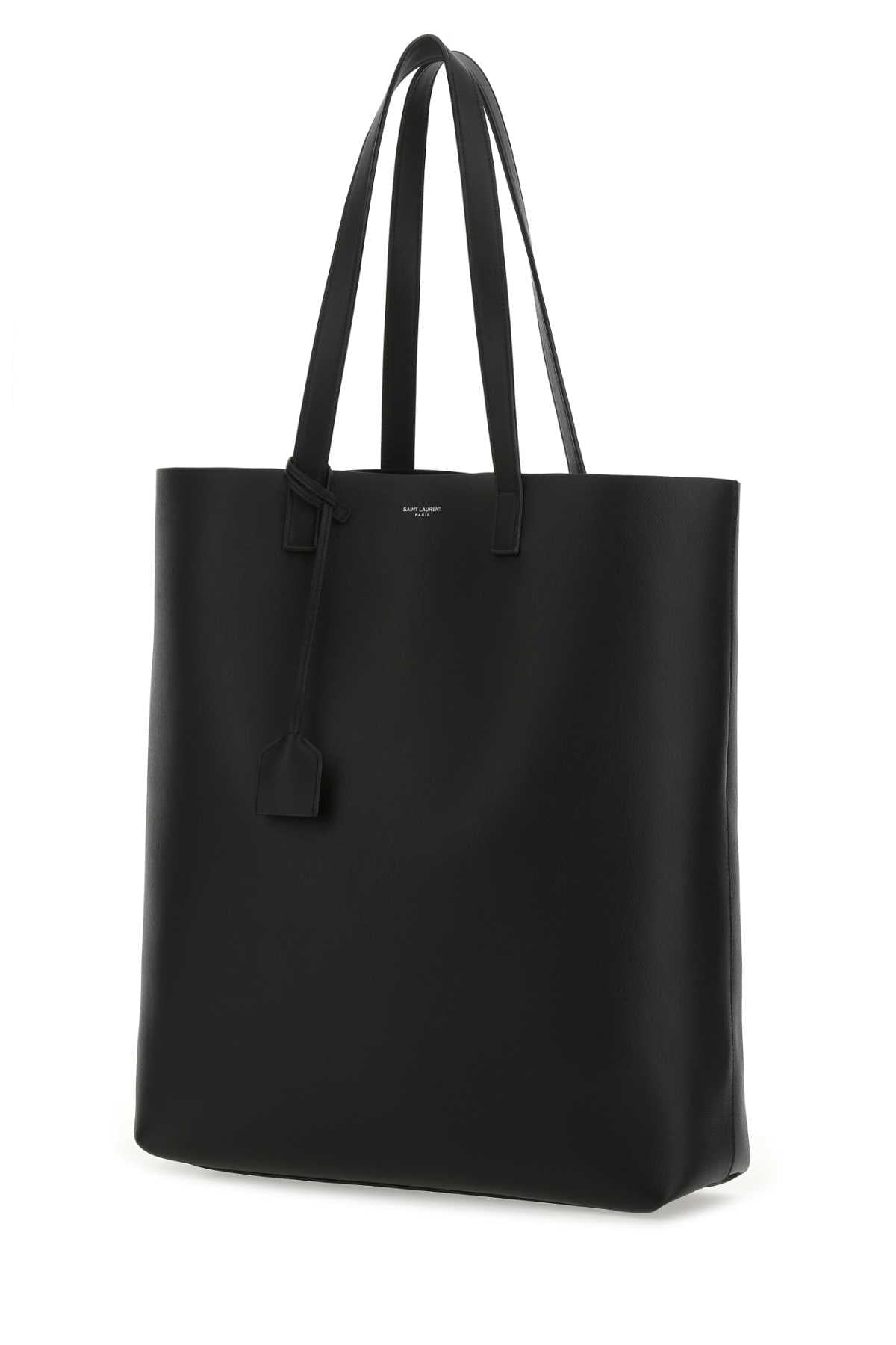 Saint Laurent Men Black Leather Bold Shopping Bag SAINT LAURENT