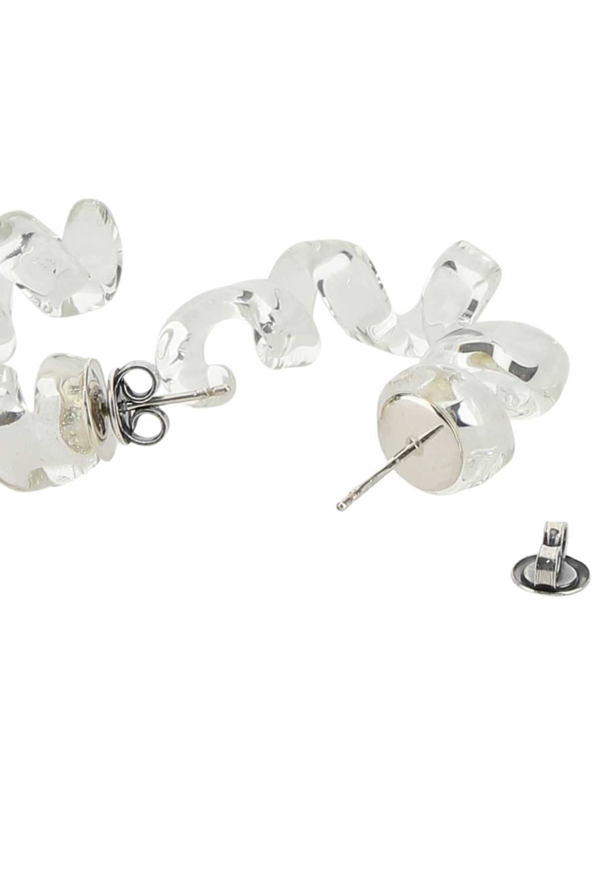 Bottega Veneta Women Transparent Glass Turn Earrings BOTTEGA VENETA