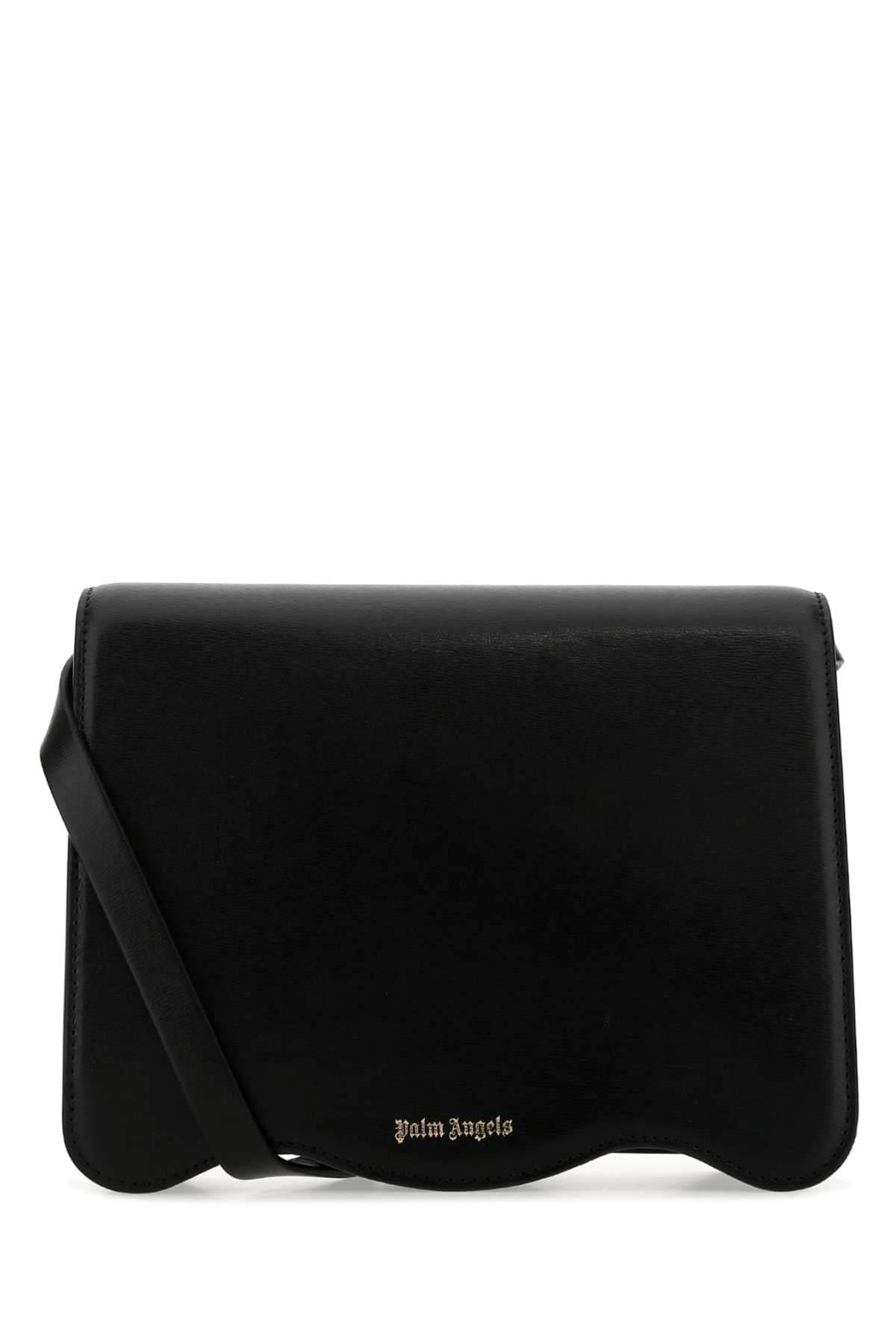 Palm Angels Women Black Leather Palm Beach Crossbody Bag PALM ANGELS