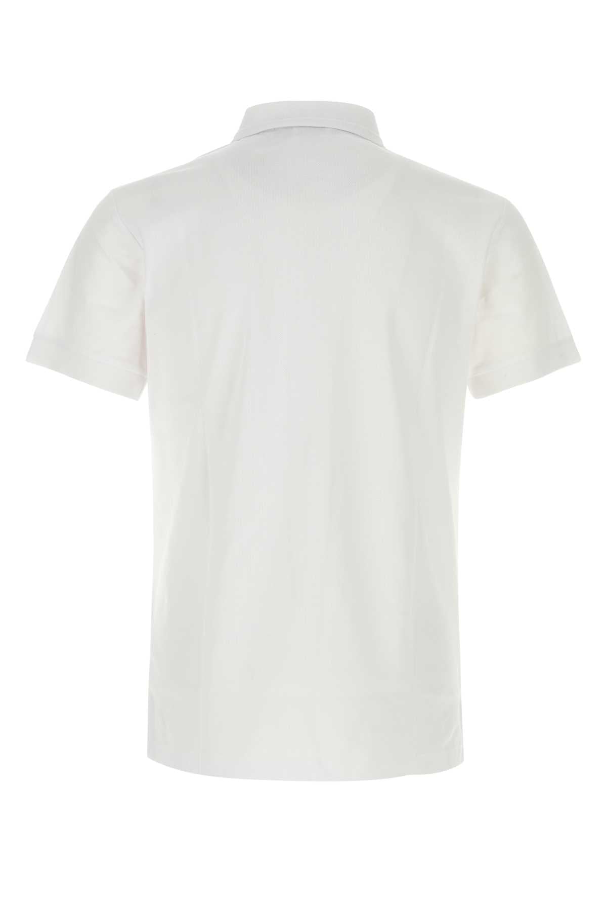 Burberry Men White Piquet Polo Shirt BURBERRY