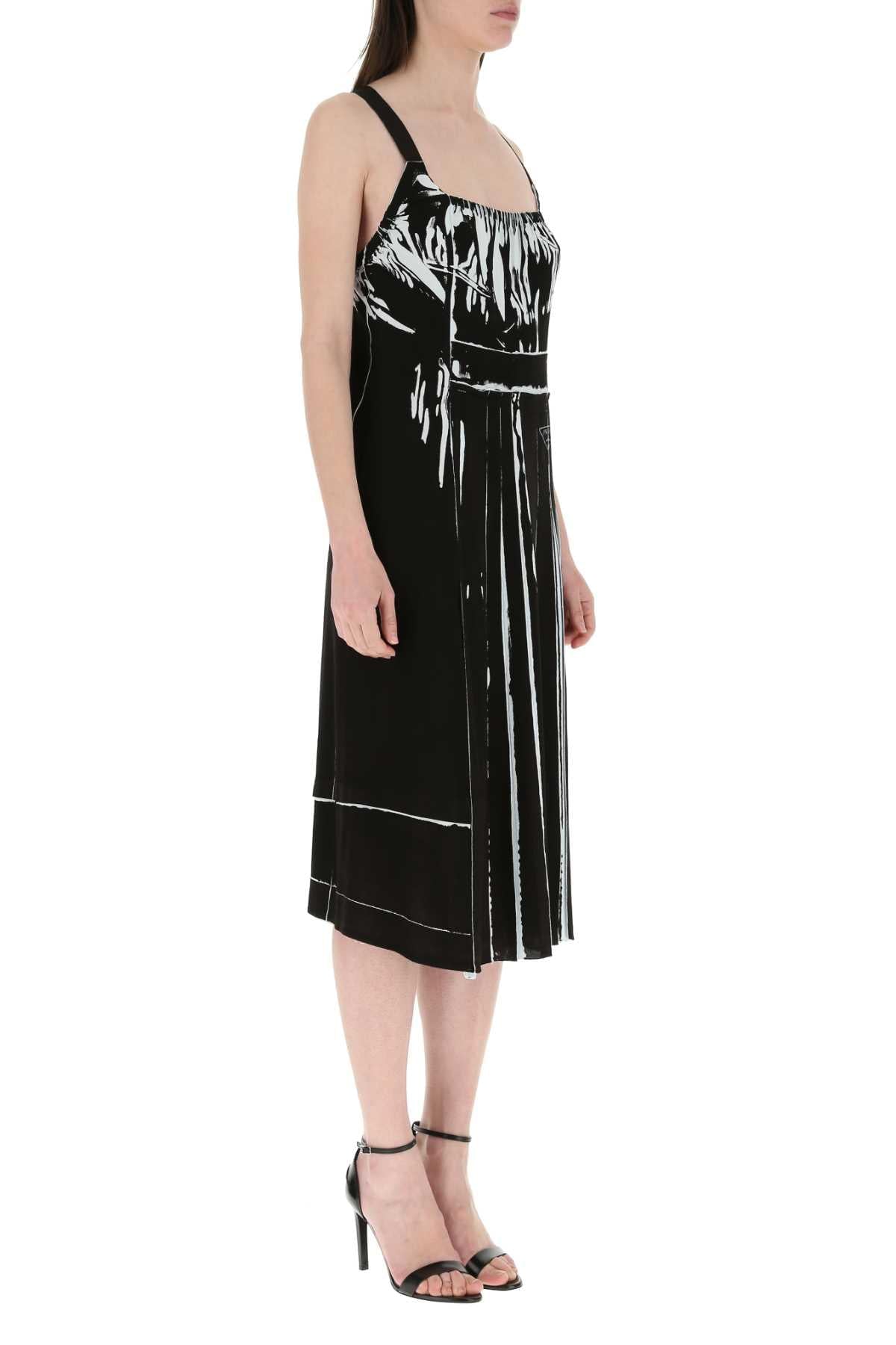 Prada Women Printed Stretch Viscose Dress PRADA