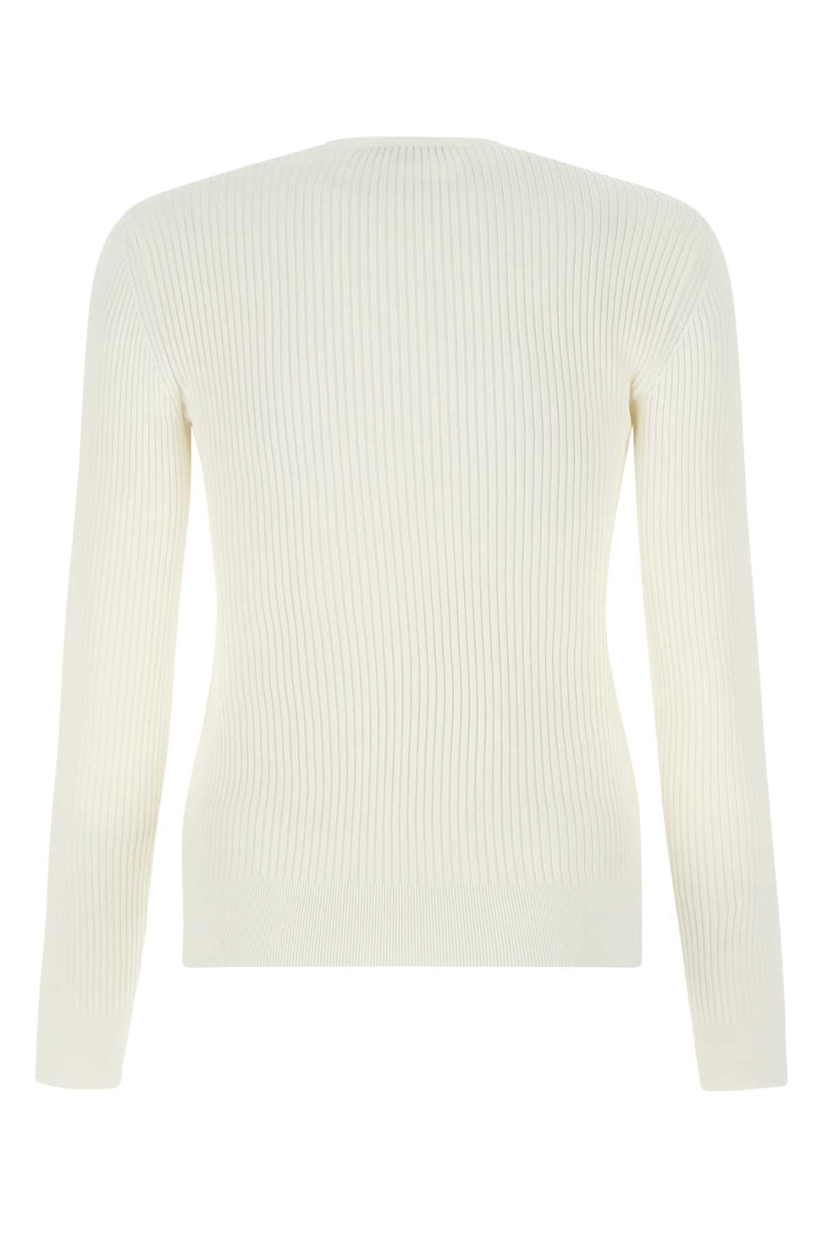 Alexander Mcqueen Women Ivory Stretch Viscose Sweater ALEXANDER MCQUEEN