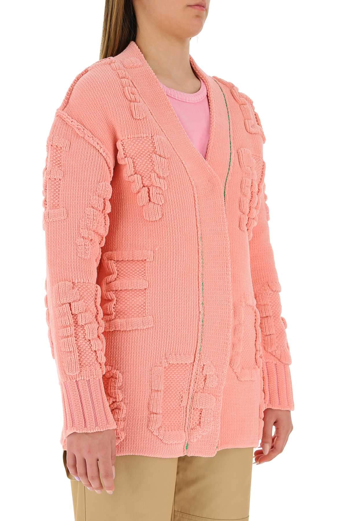 Bottega Veneta Women Pink Chenille Cardigan BOTTEGA VENETA