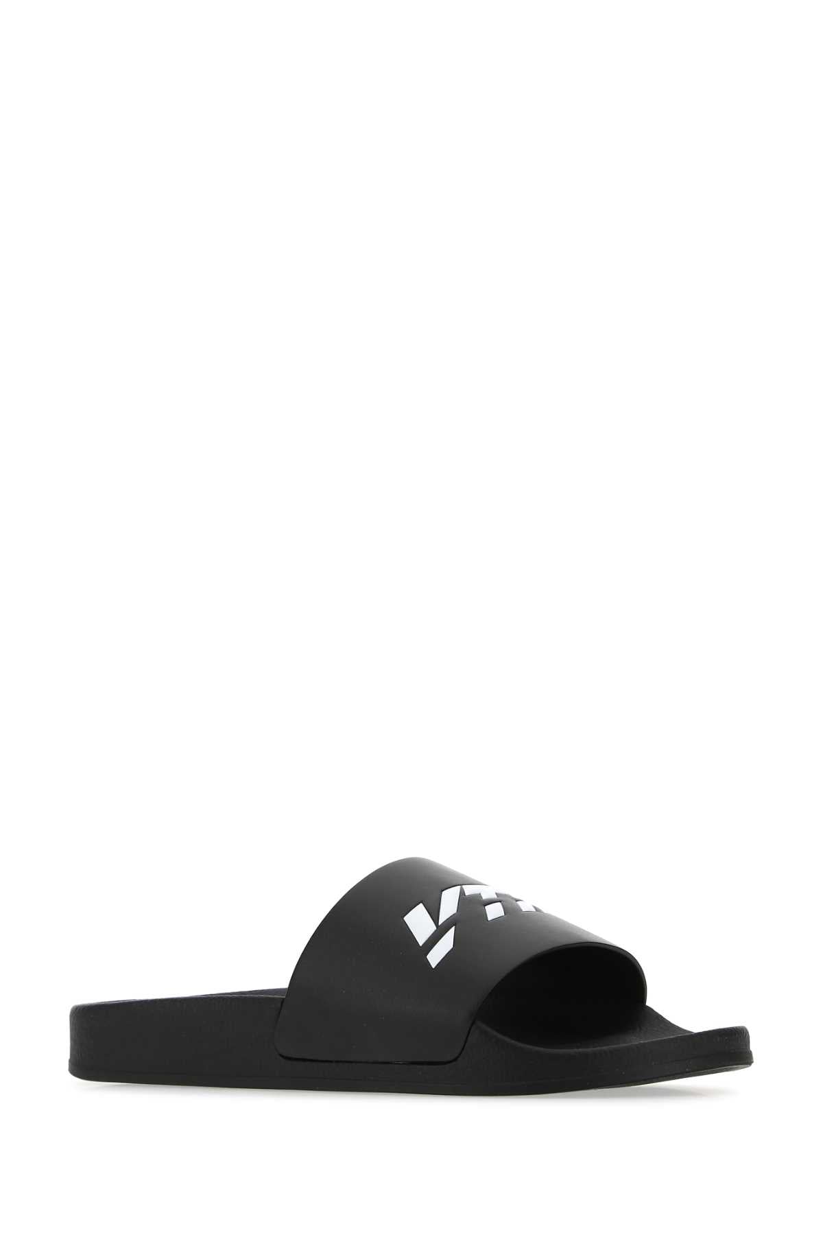 Vtmnts Men Black Rubber Slippers VTMNTS