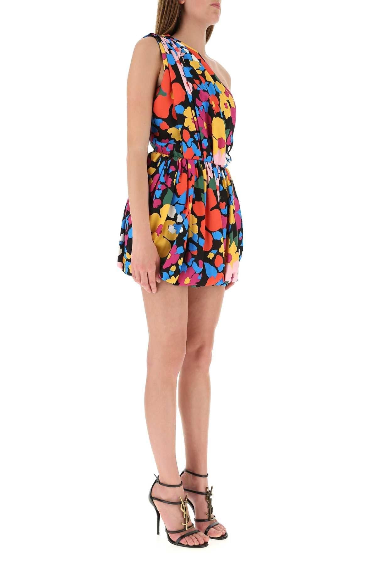 Saint Laurent Women Printed Viscose Mini Dress SAINT LAURENT