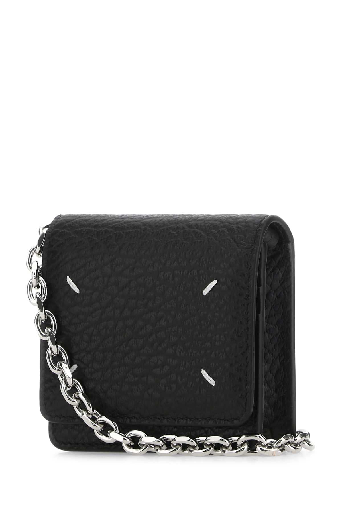 Maison Margiela Women Black Leather Card Holder MAISON MARGIELA