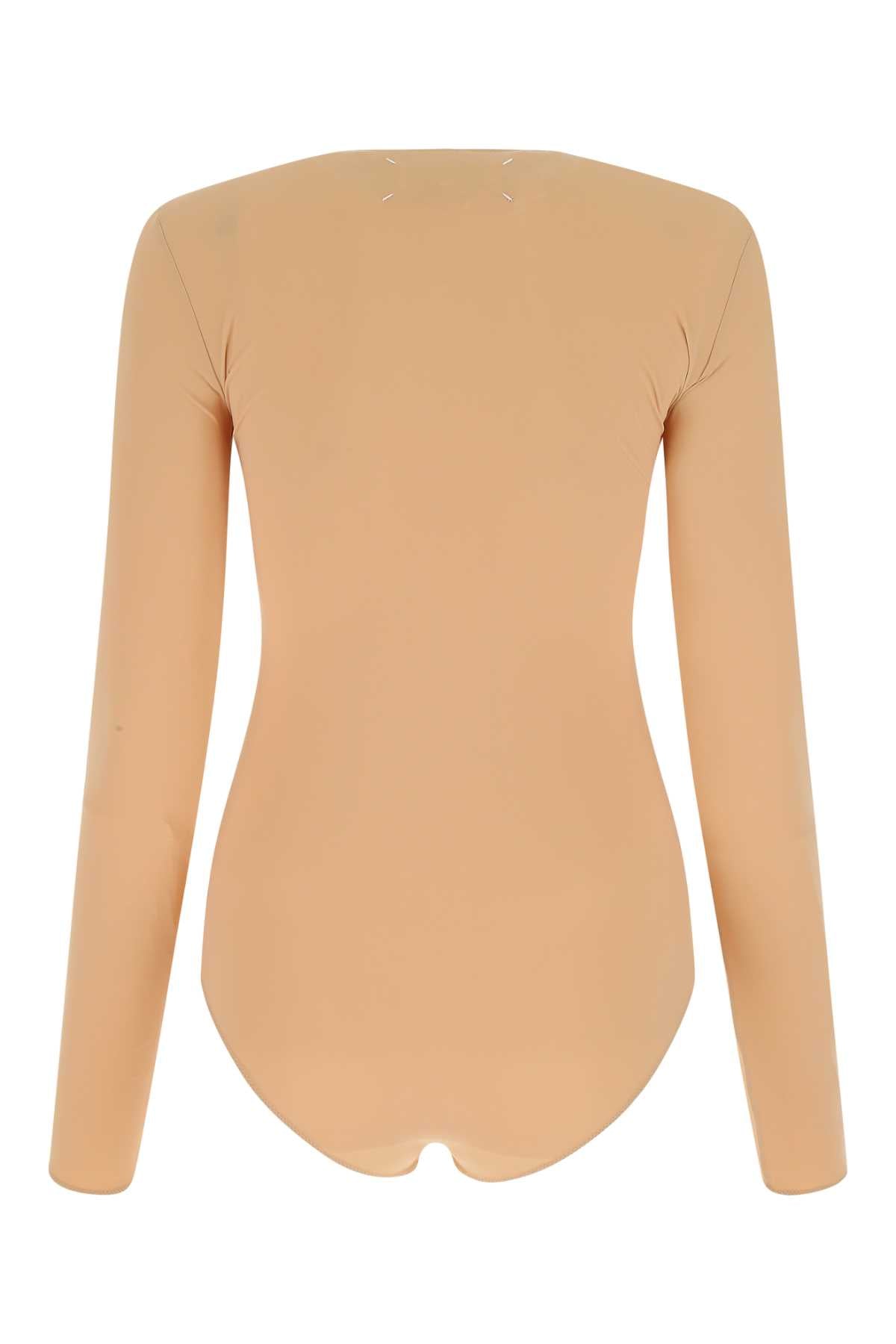 Maison Margiela Women Skin Pink Stretch Nylon Bodysuit MAISON MARGIELA
