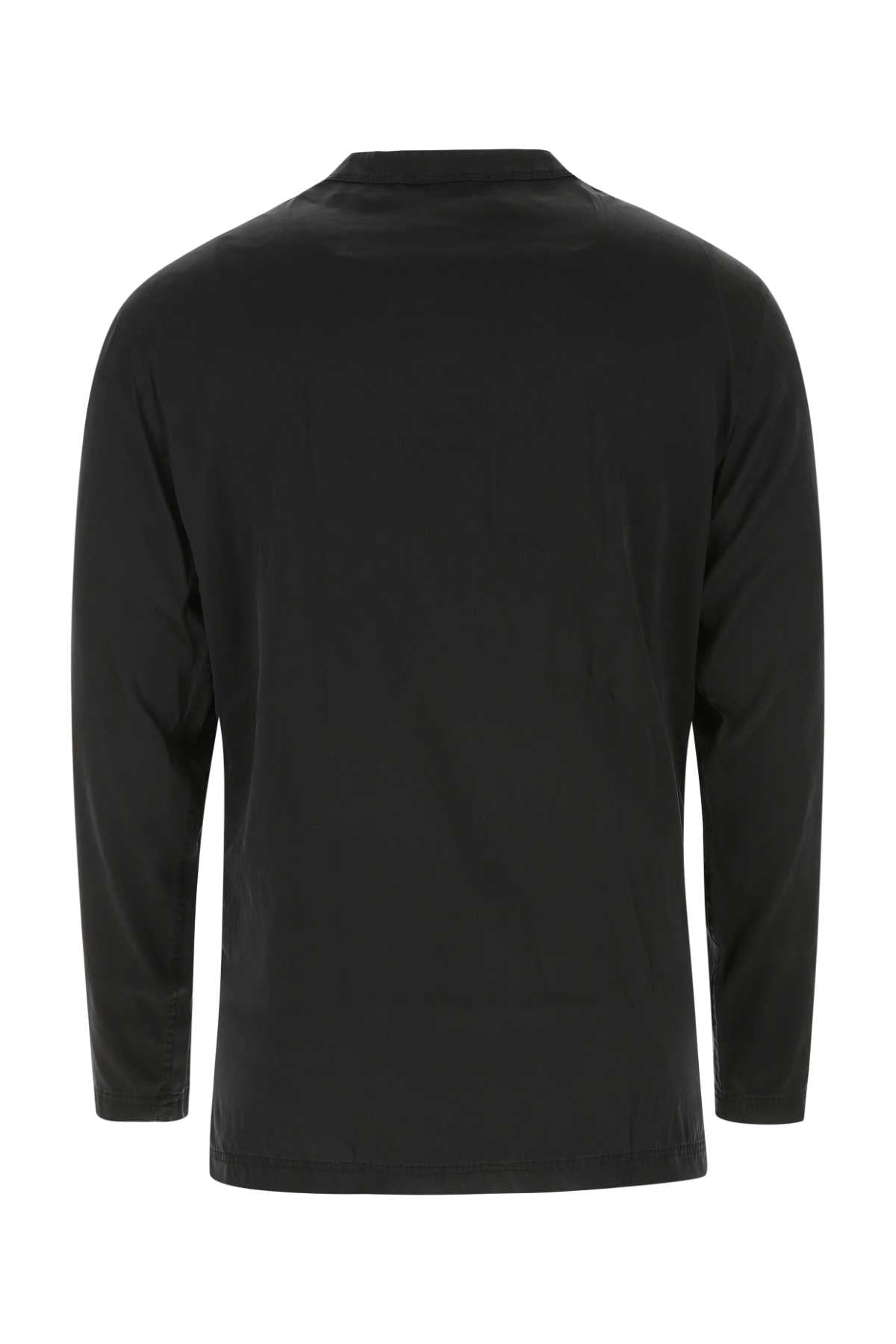 Tom Ford Men Black Stretch Satin Pyjama Shirt TOM FORD