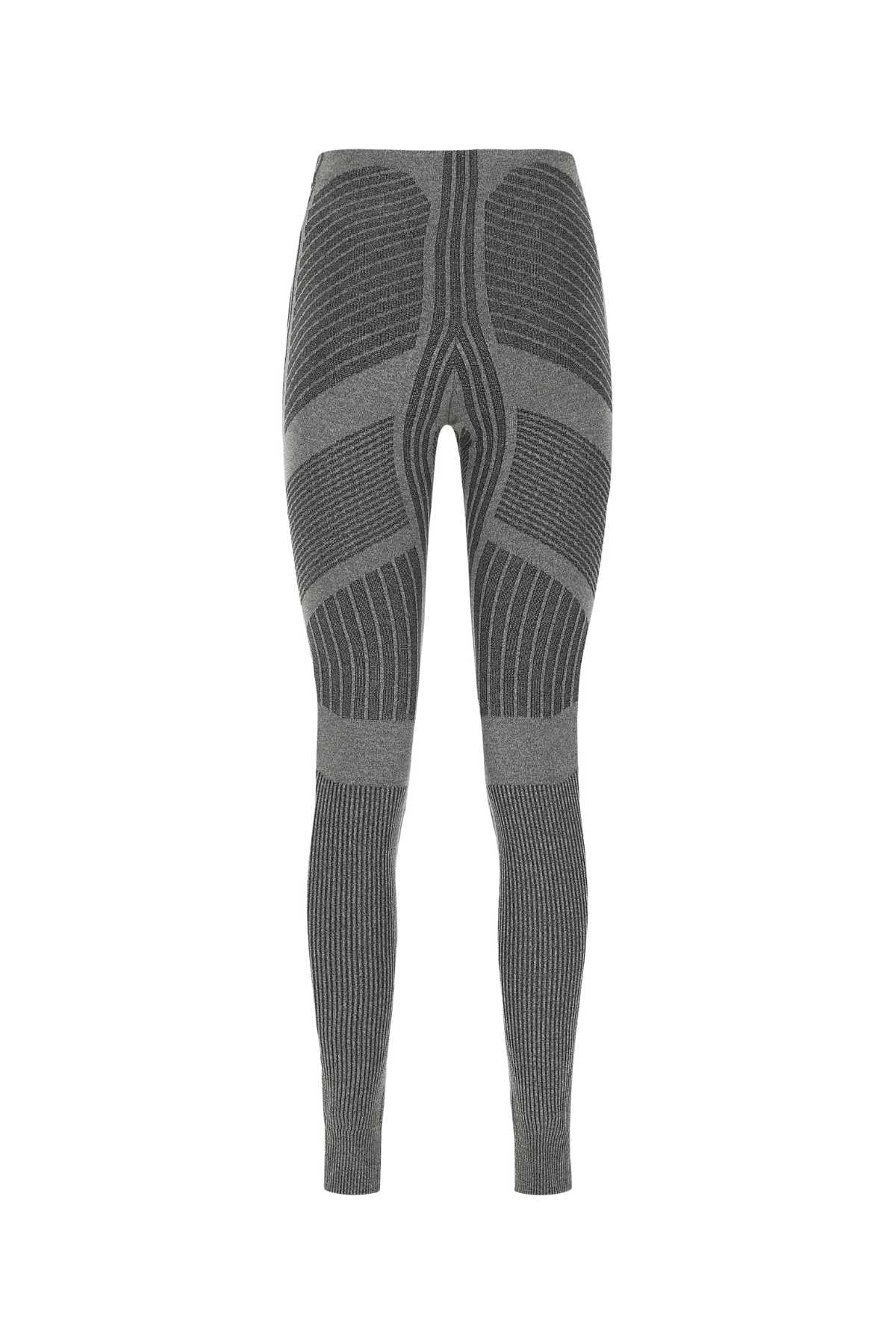 Prada Women Grey Stretch Polyester Blend Leggings PRADA