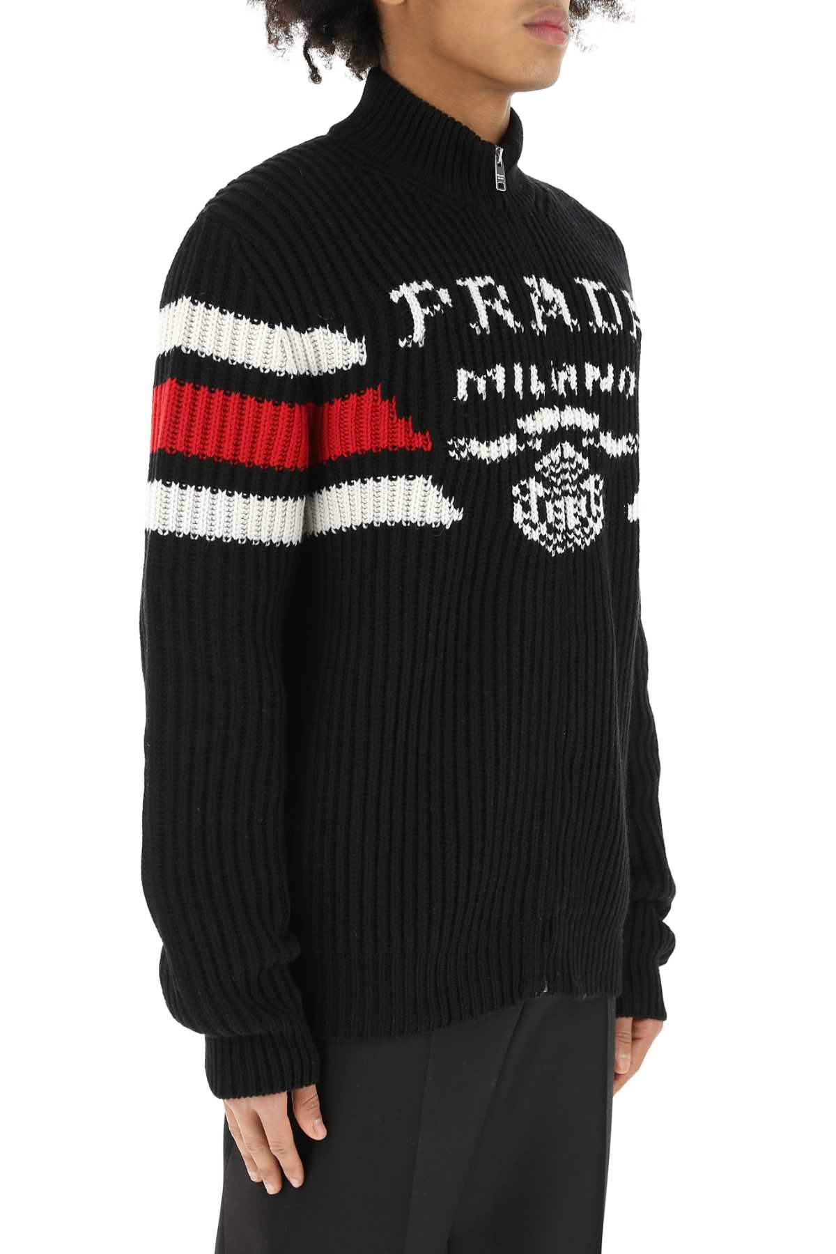 Prada Men Black Cashmere Cardigan PRADA