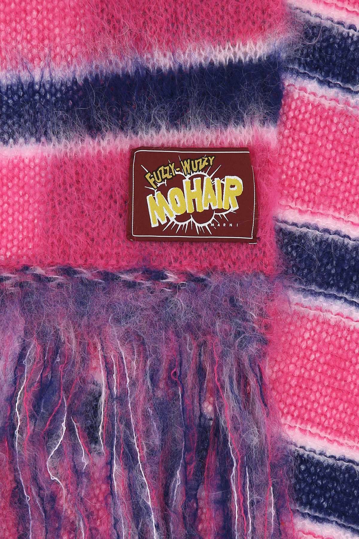 Marni Men Embroidered Mohair Blend Scarf
