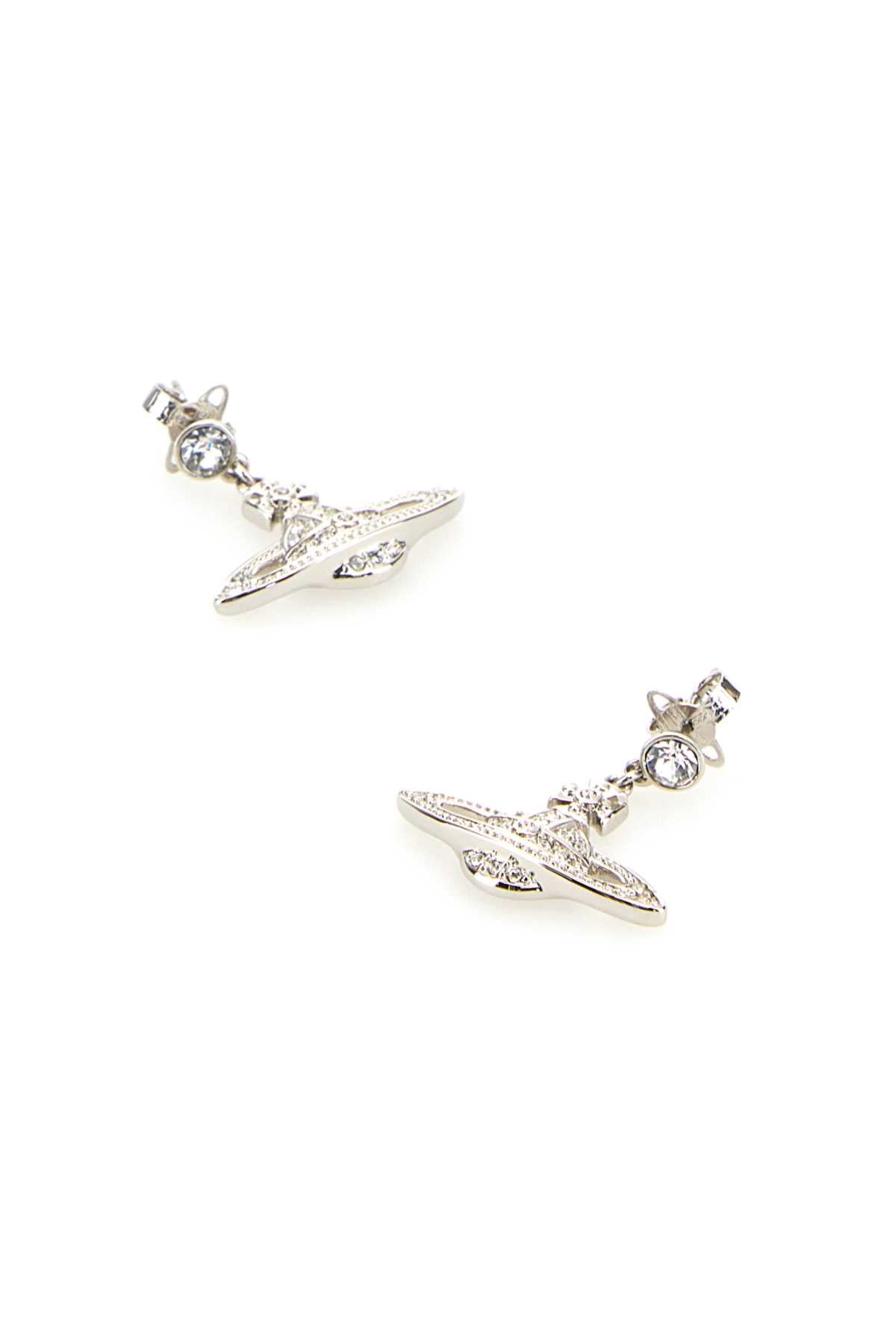Vivienne Westwood Women Silver Metal Mini Bas Relief Earrings VIVIENNE WESTWOOD