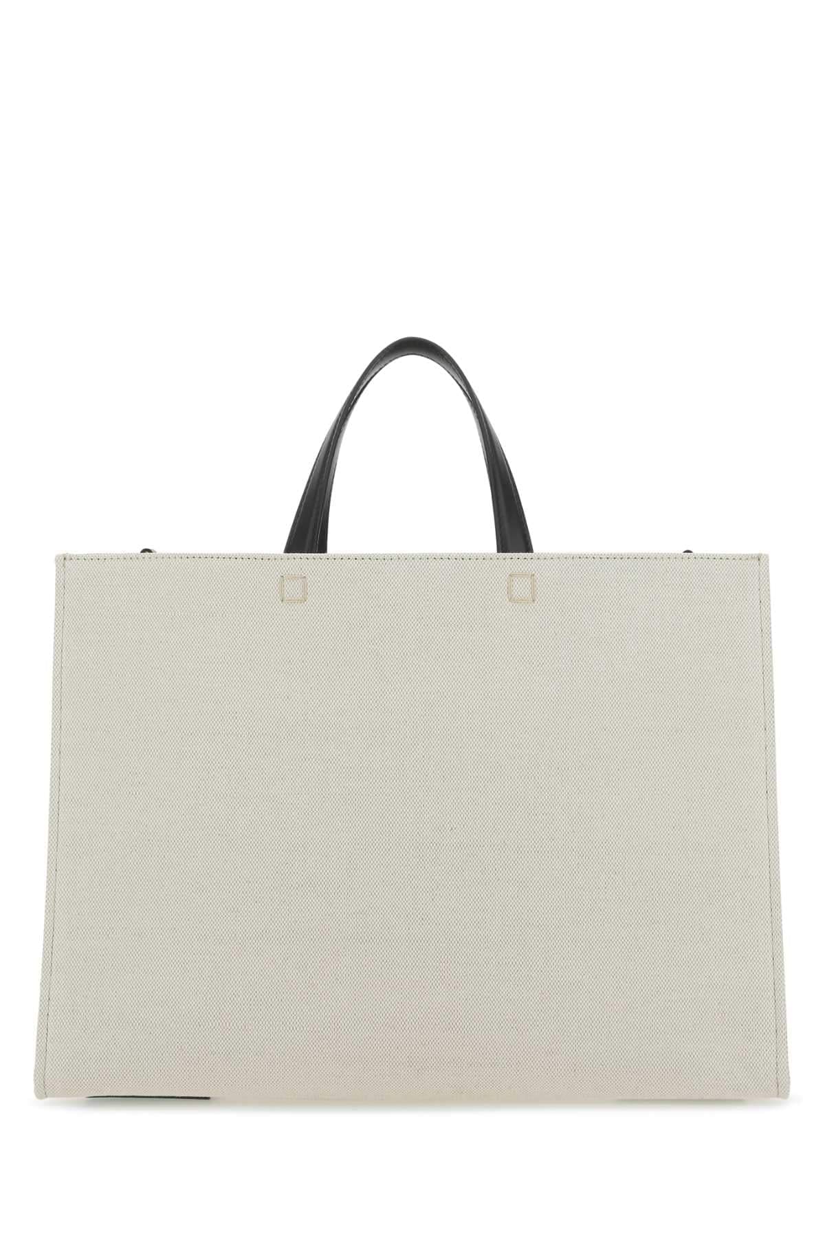 Givenchy Women Ivory Canvas Medium G Shopping Bag GIVENCHY