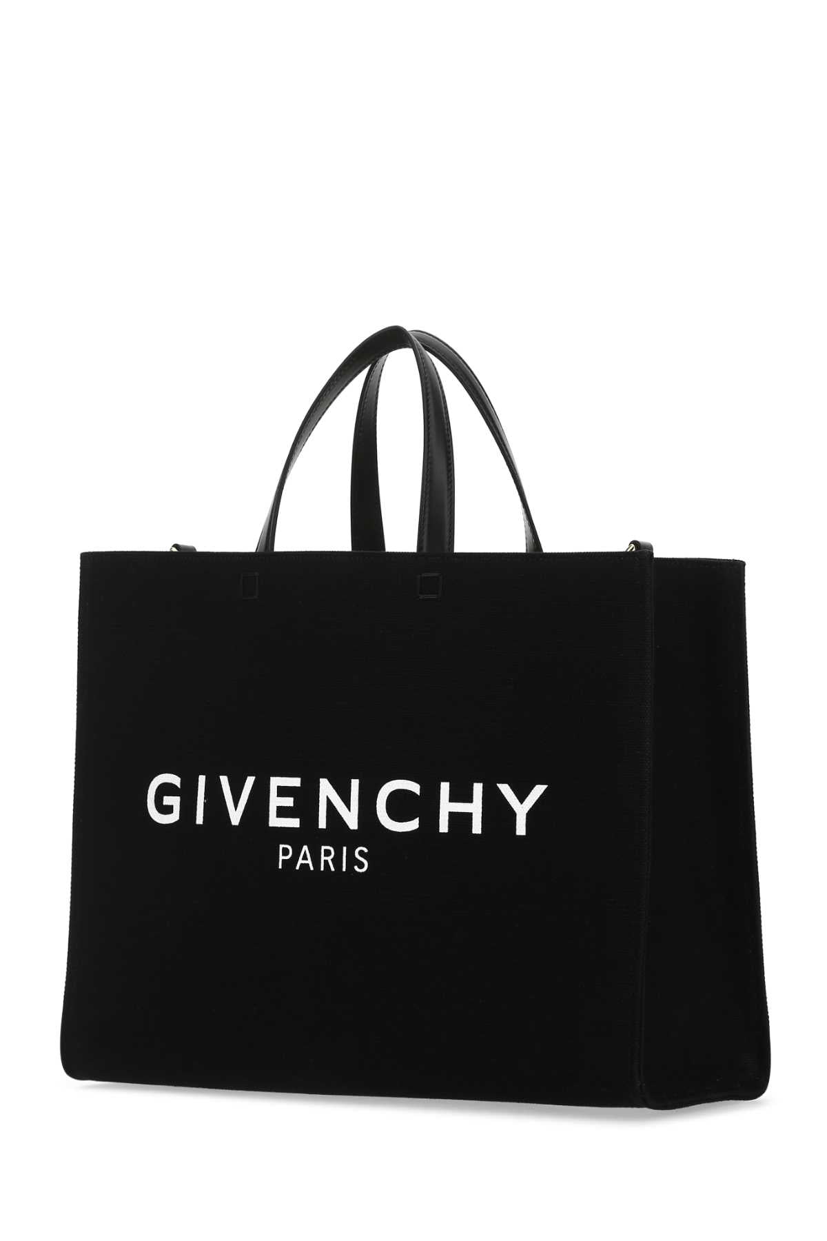 Givenchy Women Black Canvas Medium G Shopping Bag GIVENCHY