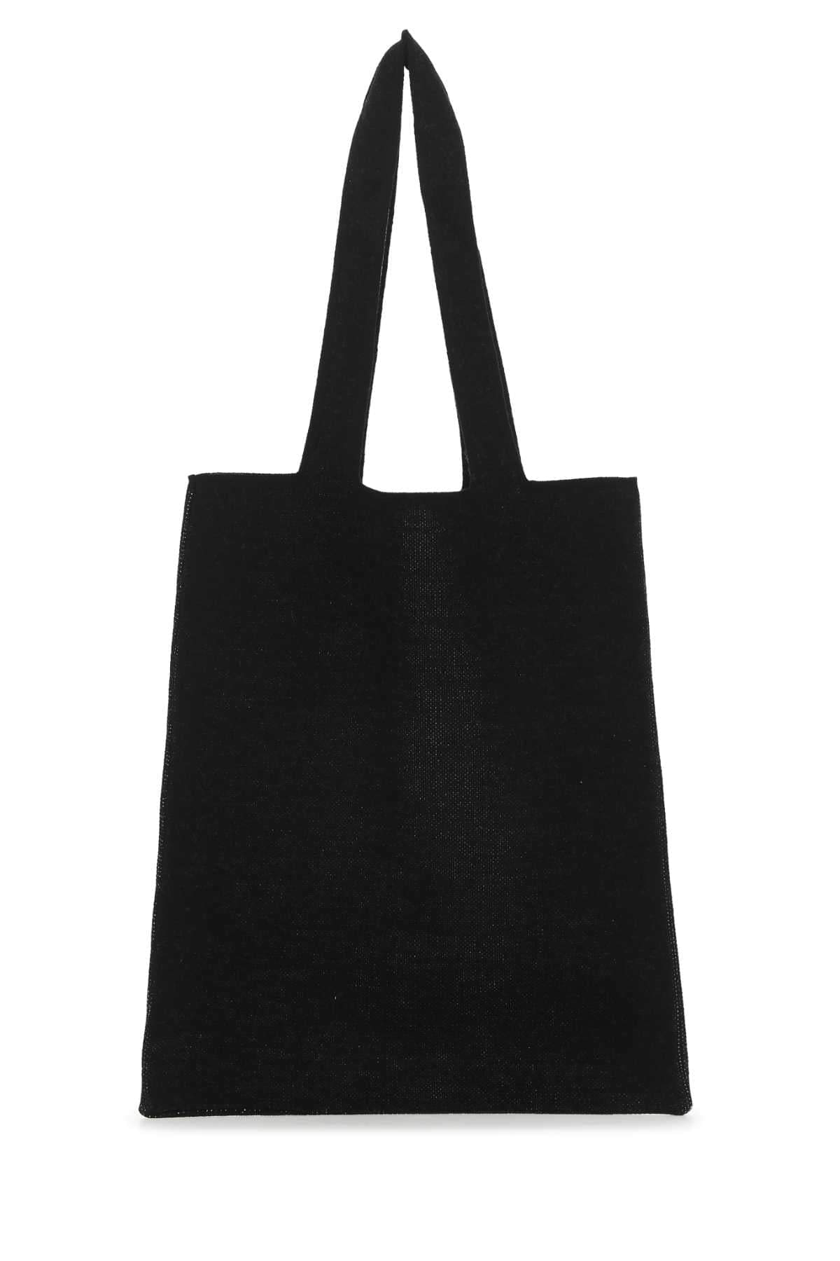 Palm Angels Men Black Wool Blend Shopping Bag PALM ANGELS