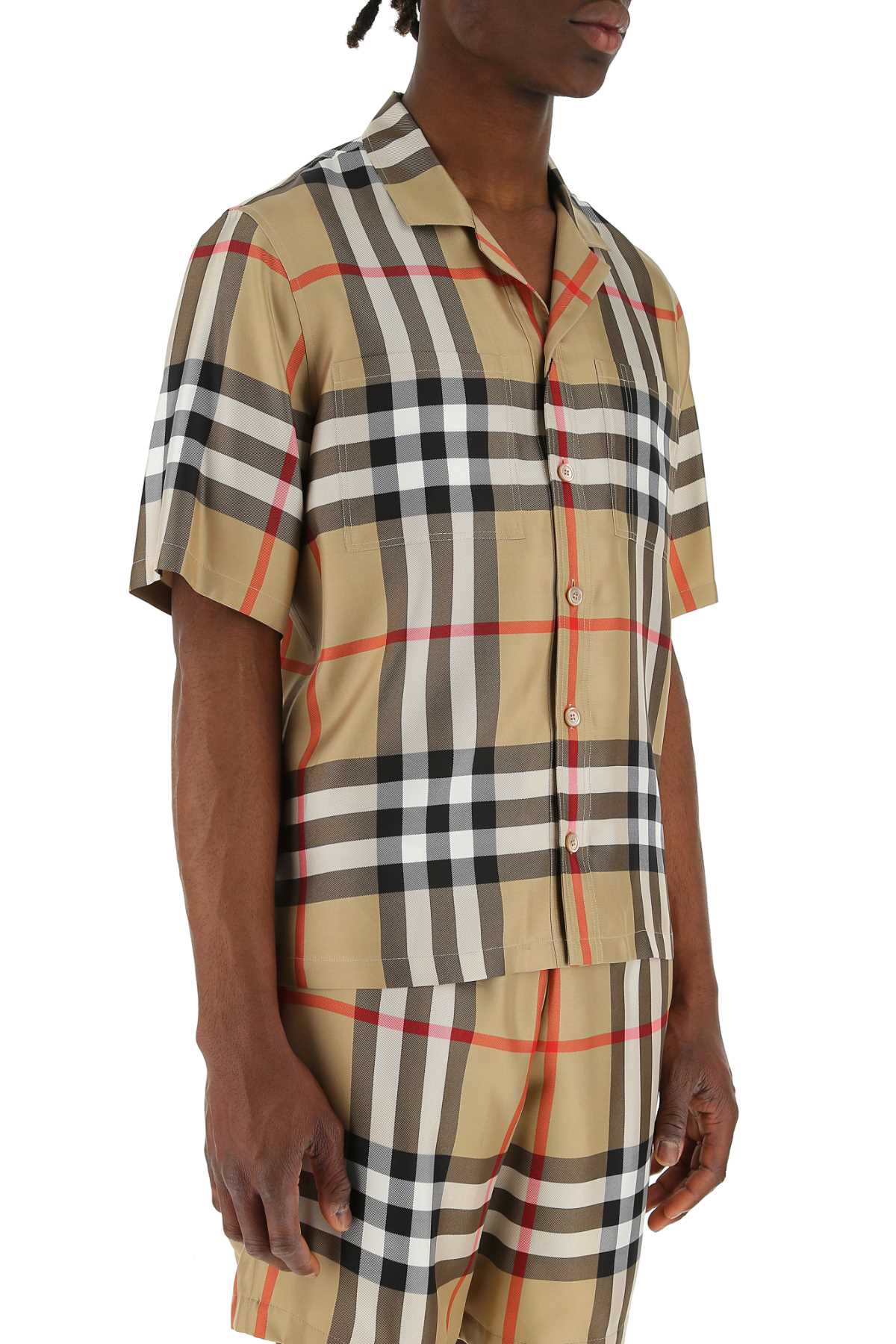 Burberry Men Embroidered Silk Shirt BURBERRY