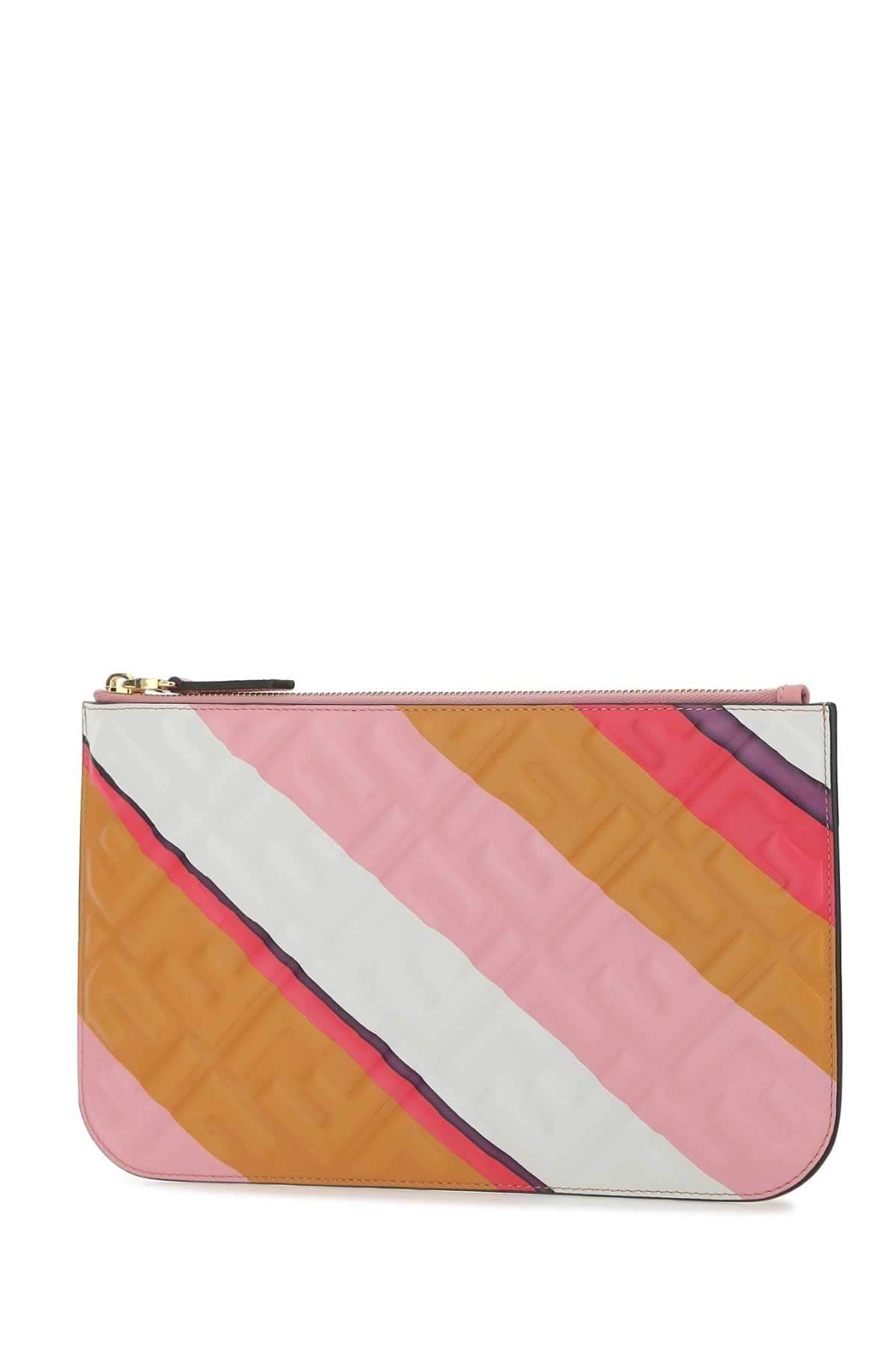 Fendi Women Multicolor Leather Clutch FENDI