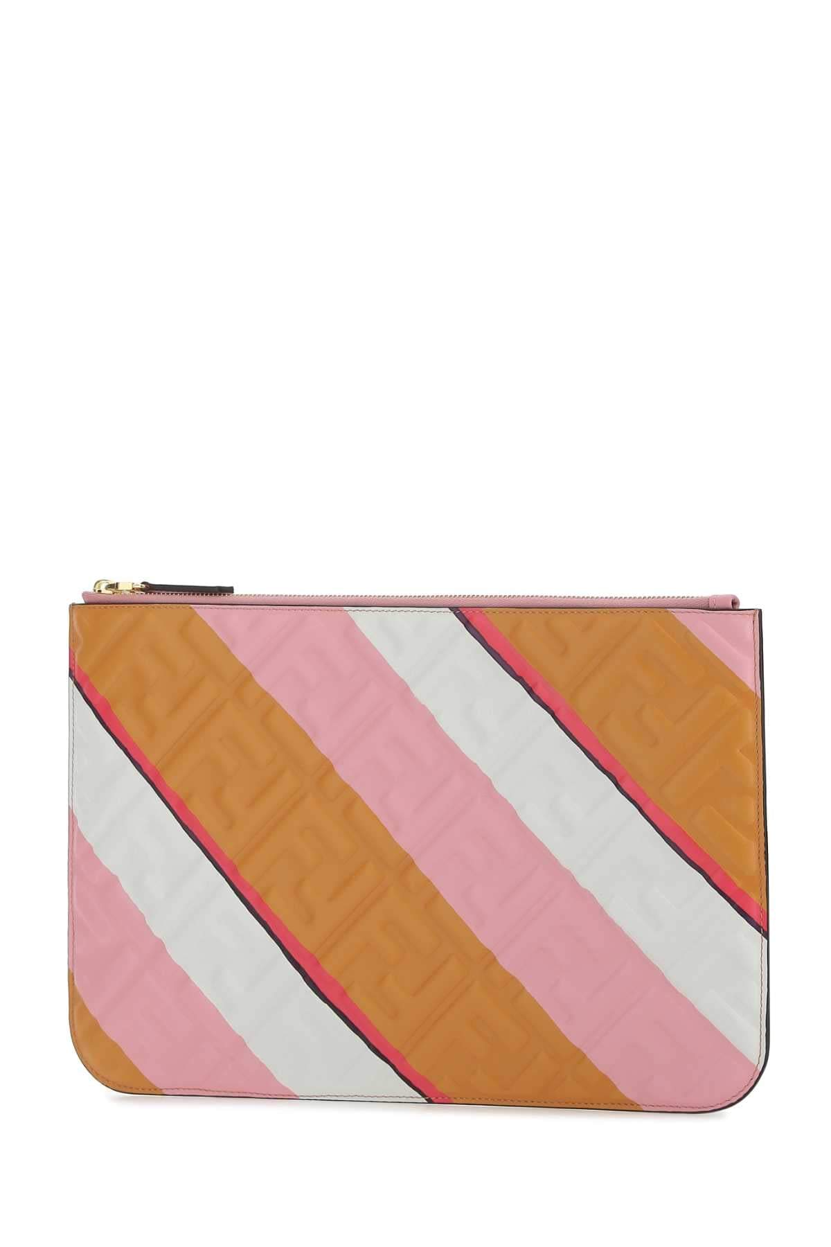 Fendi Women Multicolor Nappa Leather Pouch FENDI