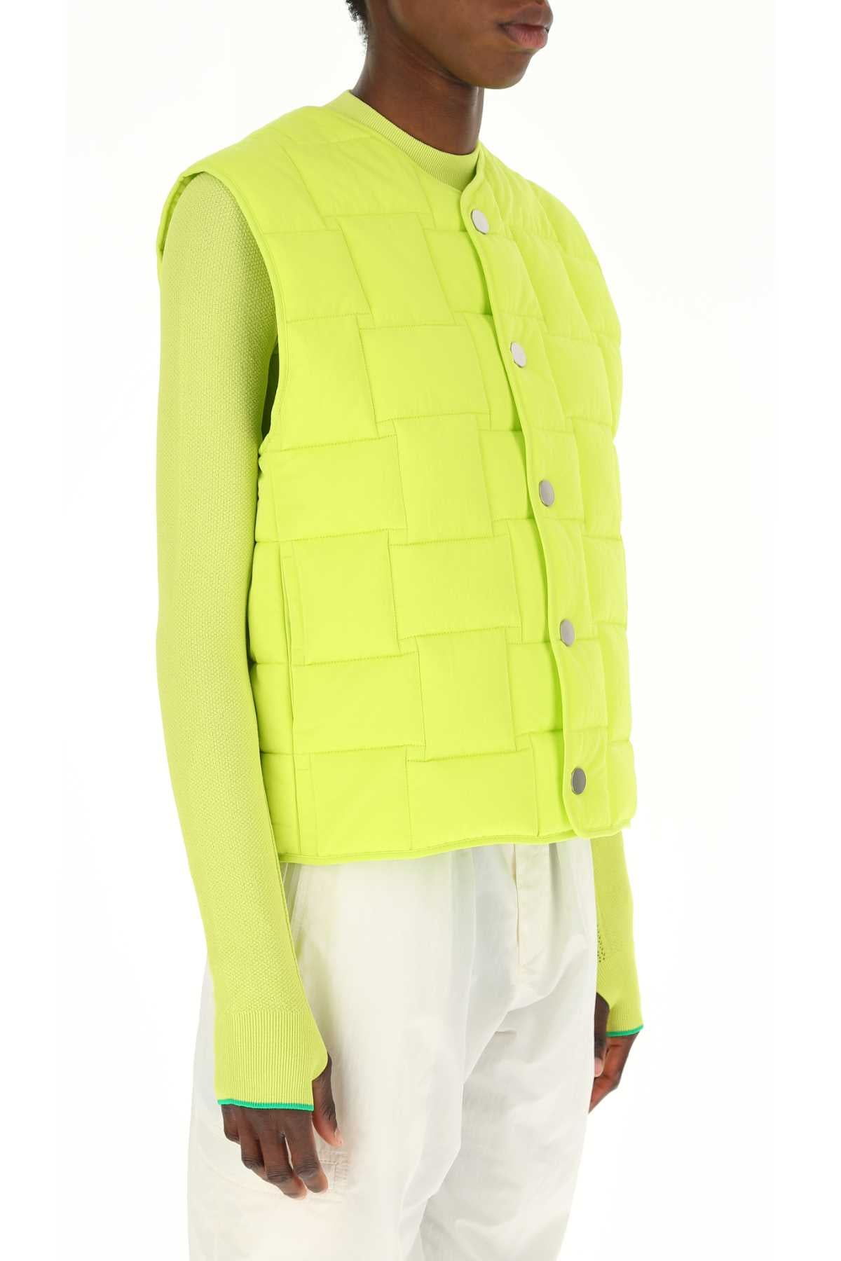 Bottega Veneta Women Acid Green Nylon Padded Vest BOTTEGA VENETA