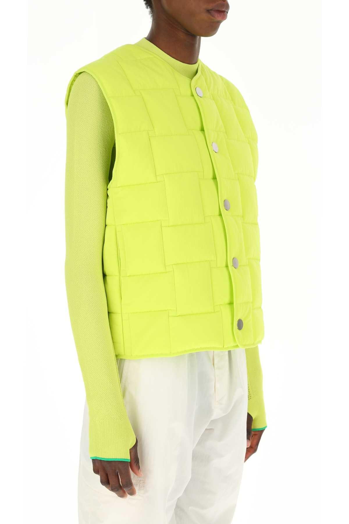 Bottega Veneta Women Acid Green Nylon Padded Vest BOTTEGA VENETA