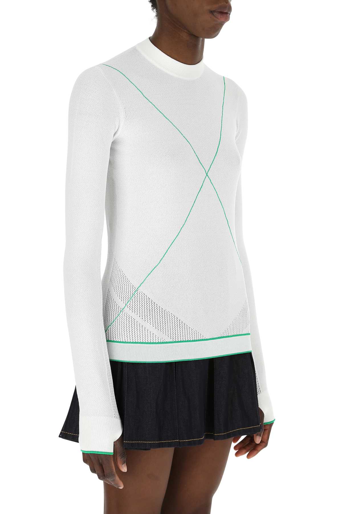 Bottega Veneta Women White Viscose Blend Sweater BOTTEGA VENETA