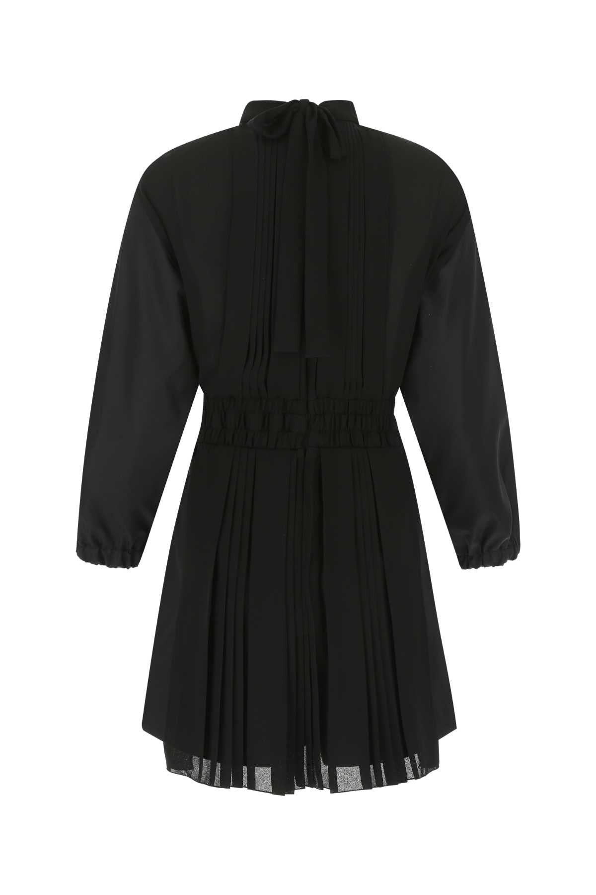 Prada Women Black Re-Nylon And Crepe Jumpsuit PRADA