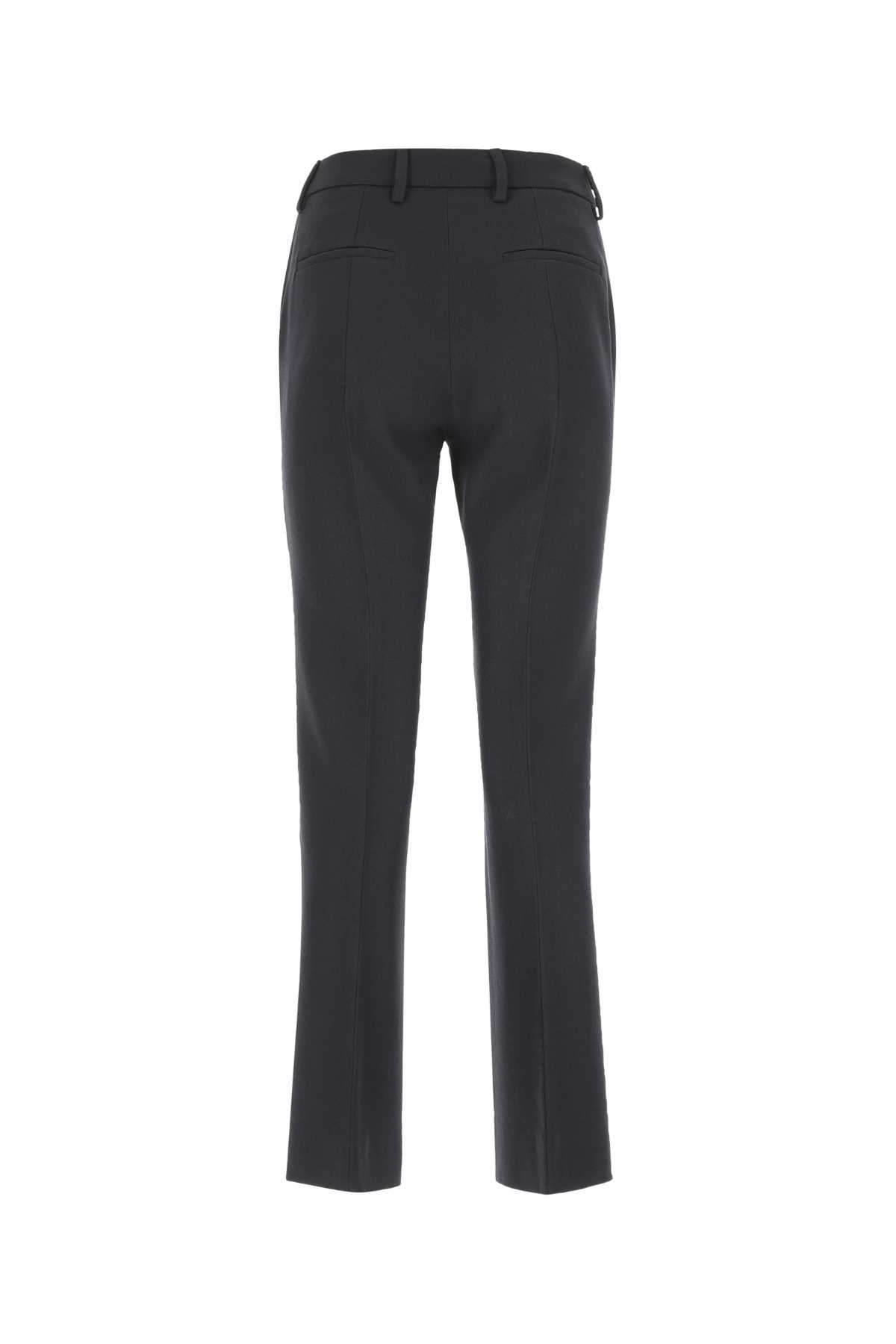 Prada Women Midnight Blue Wool Cigarette Pant PRADA